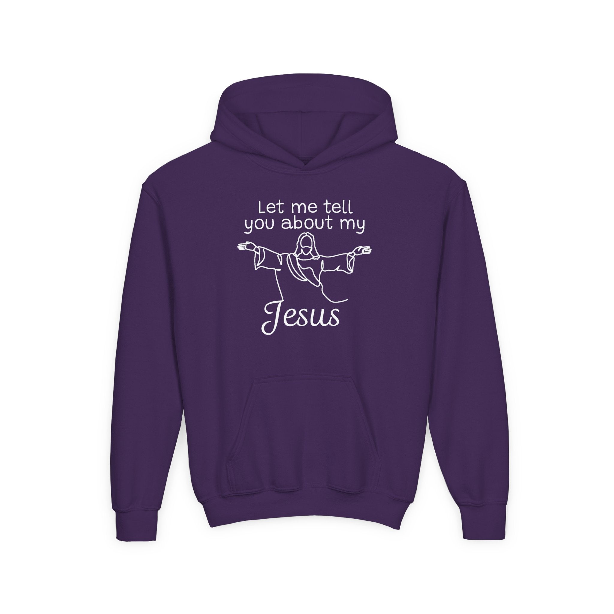 Faith Based Youth Hoodie - Let Me Tell You About My Jesus | Kids clothes by atgodanddesigns