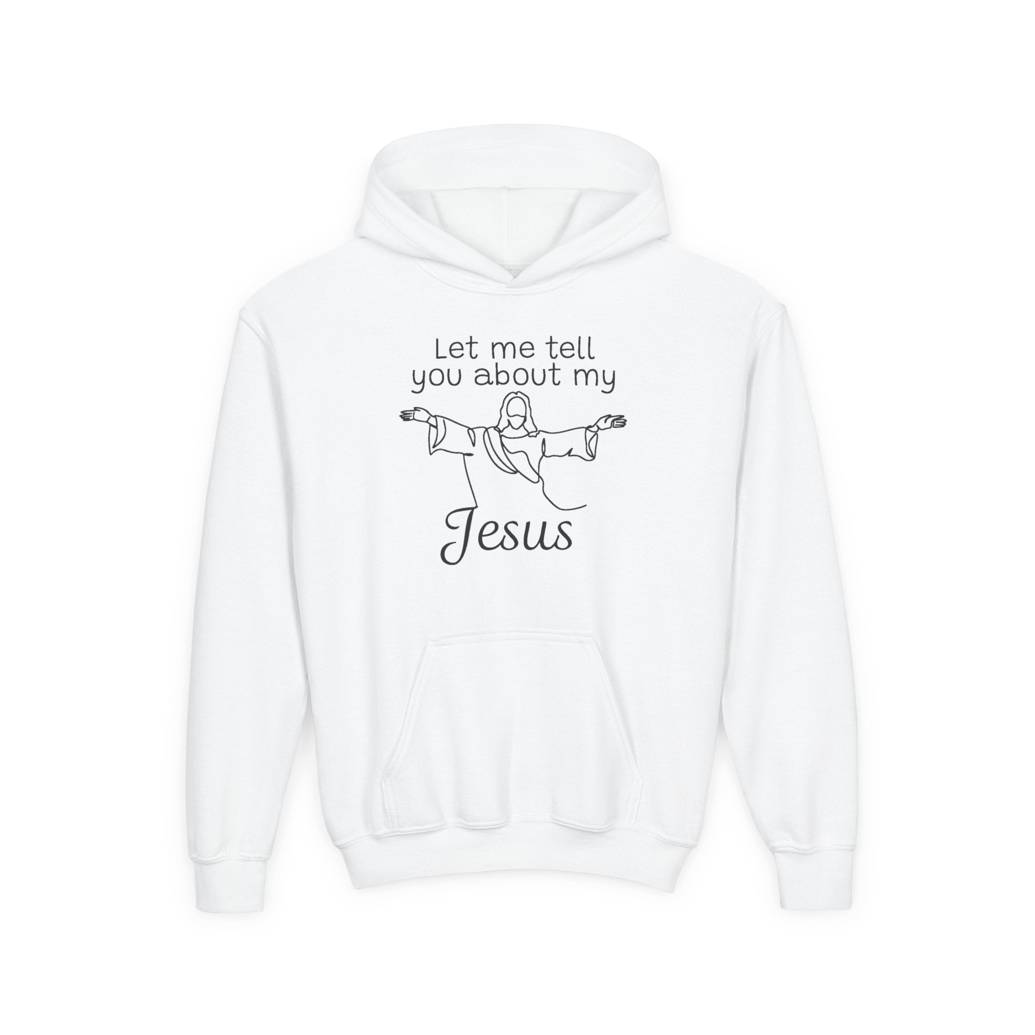 Faith Based Youth Hoodie - Let Me Tell You About My Jesus | Kids clothes by atgodanddesigns