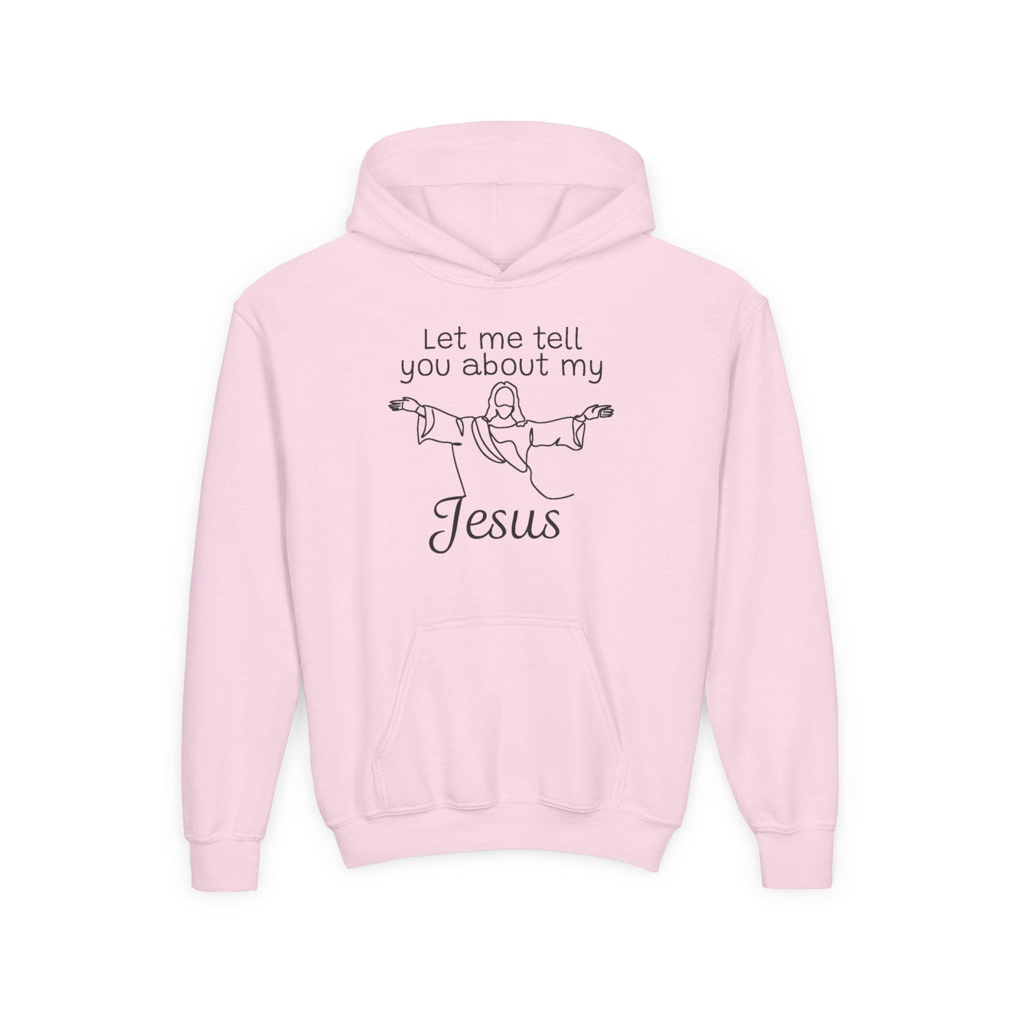 Faith Based Youth Hoodie - Let Me Tell You About My Jesus | Kids clothes by atgodanddesigns