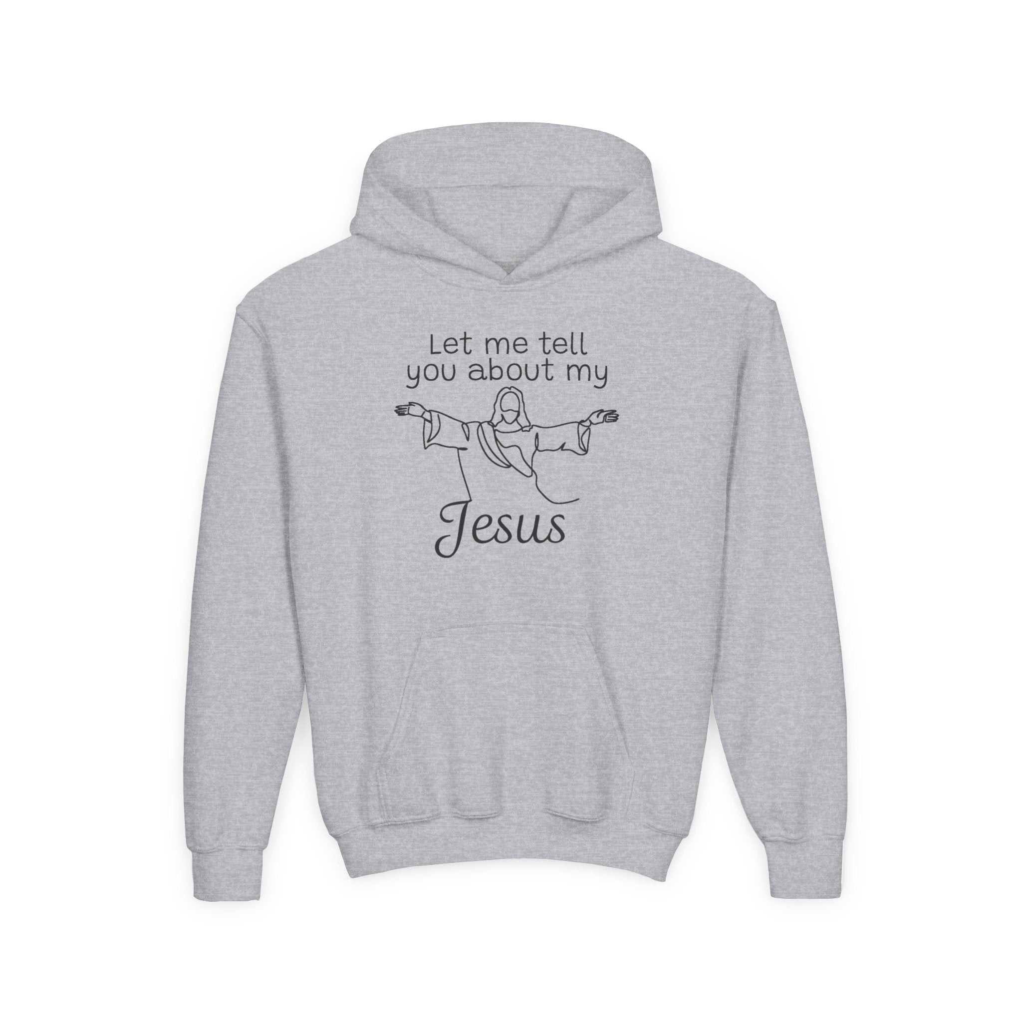 Faith Based Youth Hoodie - Let Me Tell You About My Jesus | Kids clothes by atgodanddesigns