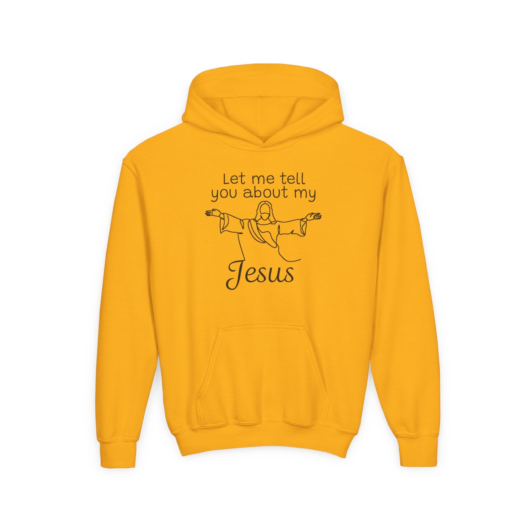 Faith Based Youth Hoodie - Let Me Tell You About My Jesus | Kids clothes by atgodanddesigns