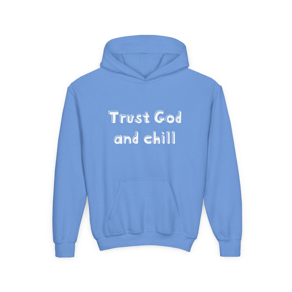 Faith Based Youth Hoodie - Trust God And Chill | Kids clothes by atgodanddesigns