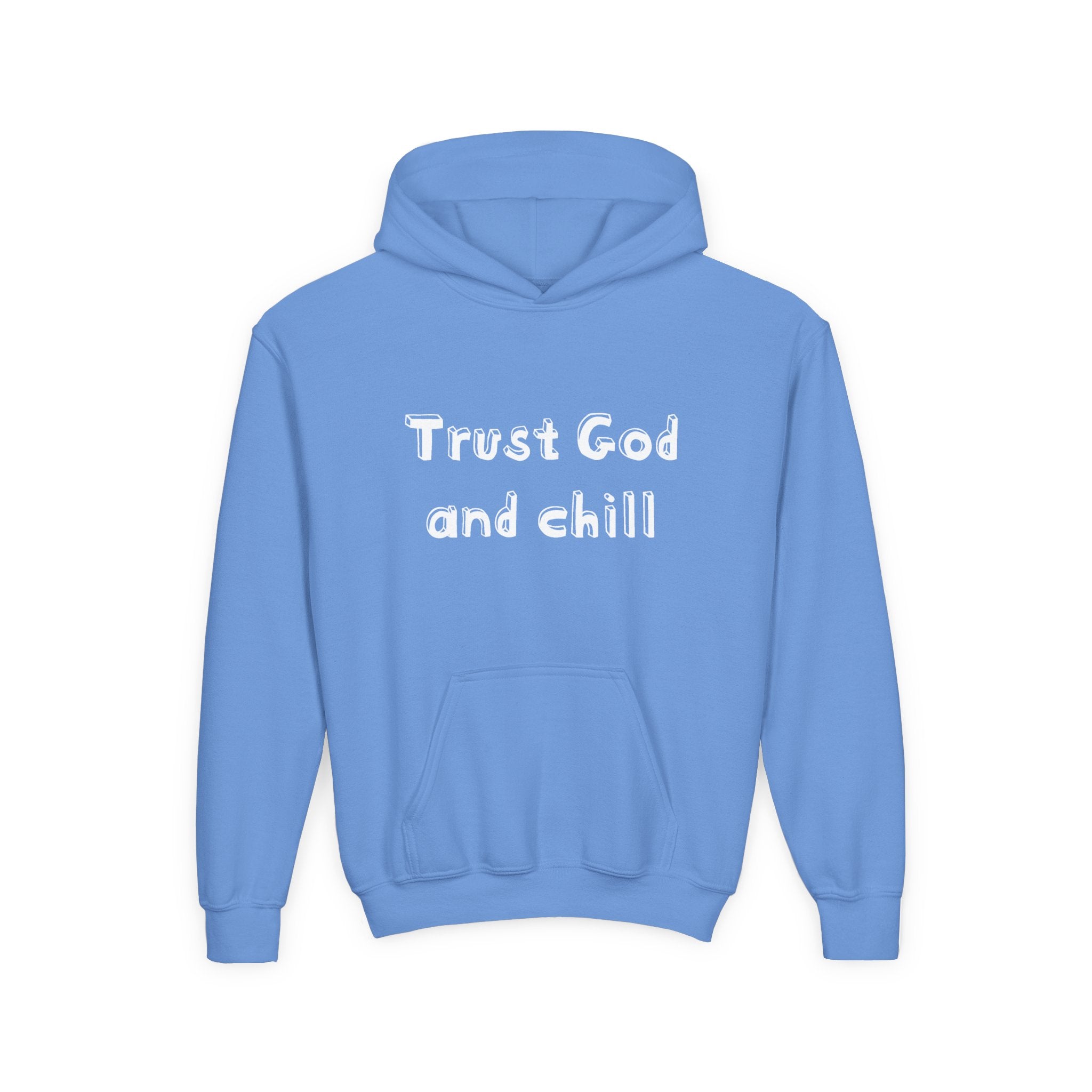 Faith Based Youth Hoodie - Trust God And Chill | Kids clothes by atgodanddesigns