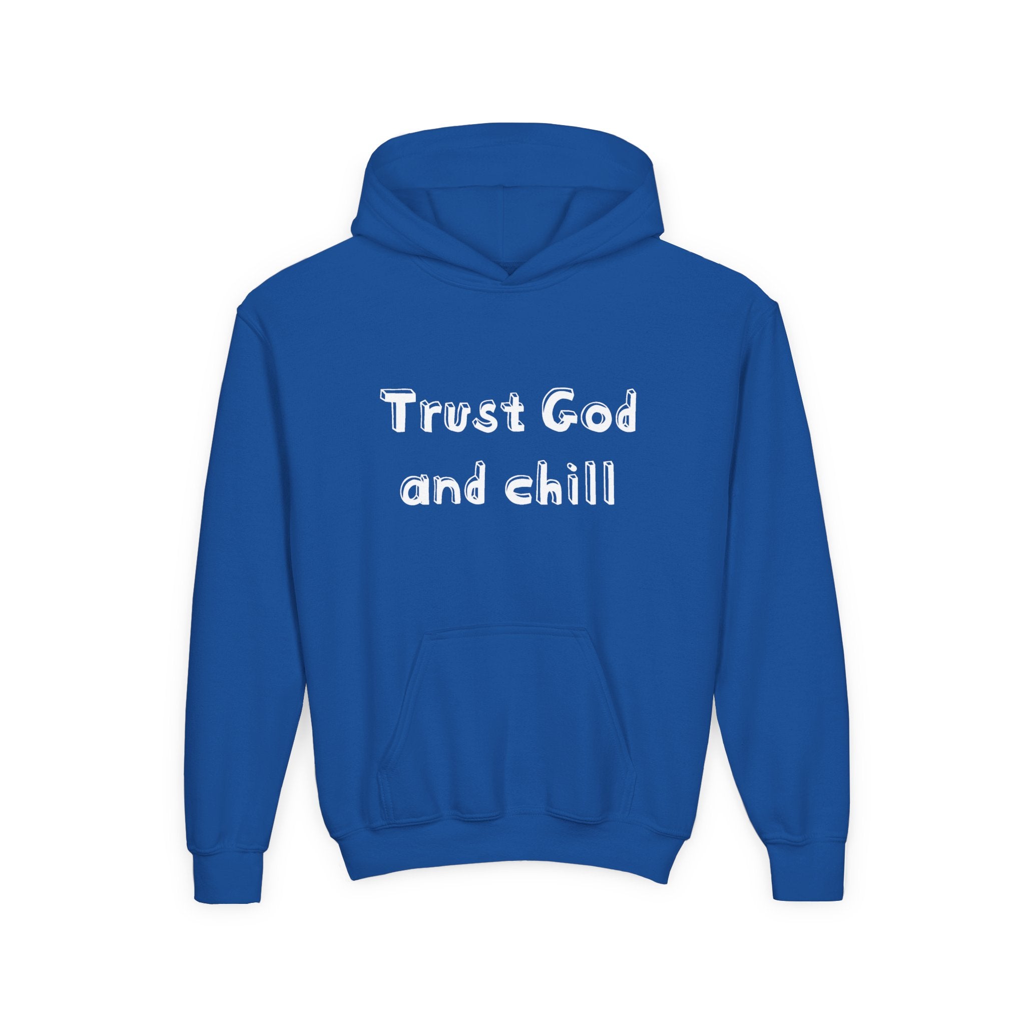 Faith Based Youth Hoodie - Trust God And Chill | Kids clothes by atgodanddesigns