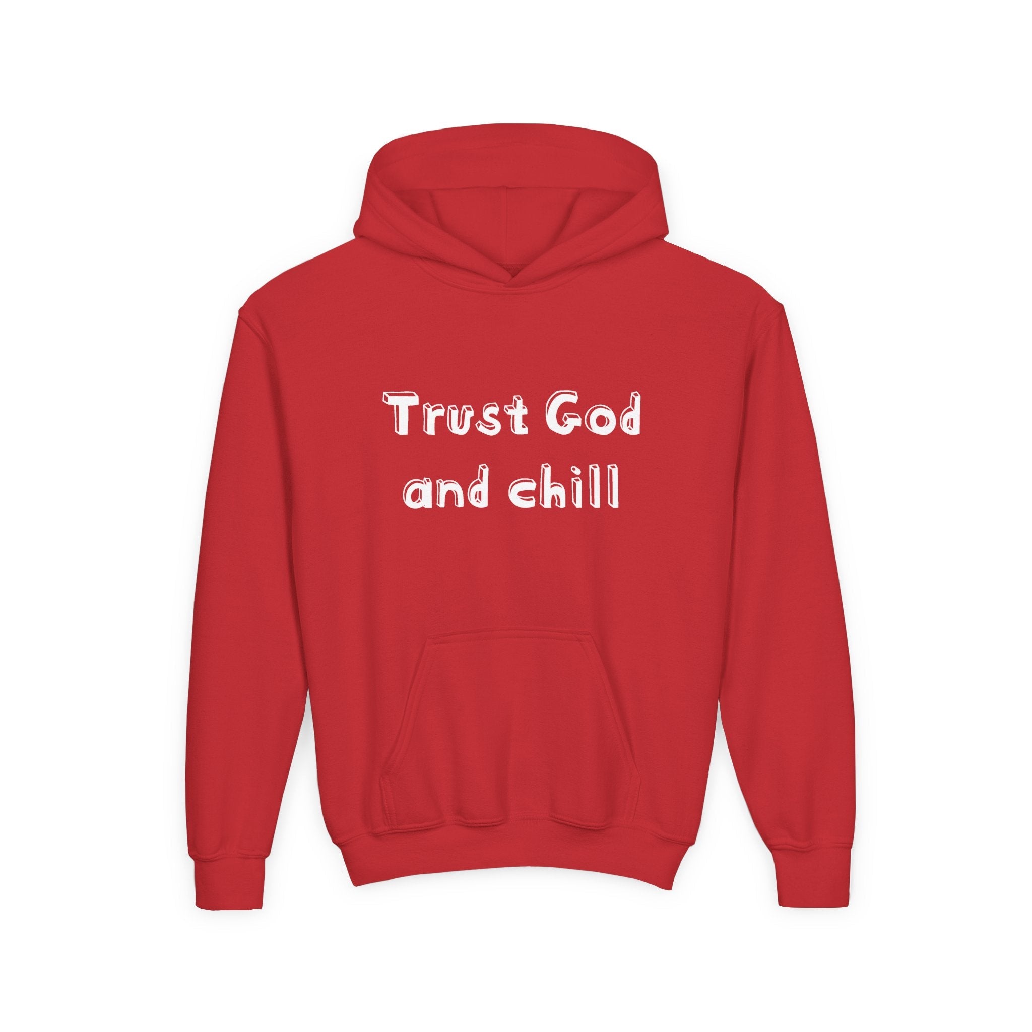 Faith Based Youth Hoodie - Trust God And Chill | Kids clothes by atgodanddesigns