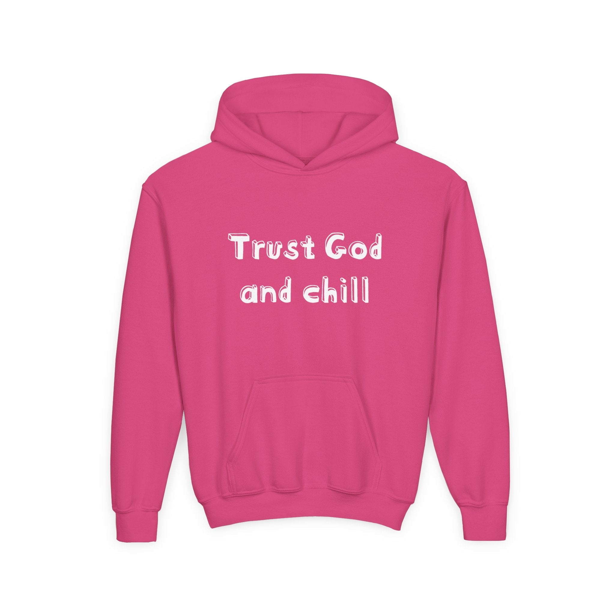 Faith Based Youth Hoodie - Trust God And Chill | Kids clothes by atgodanddesigns