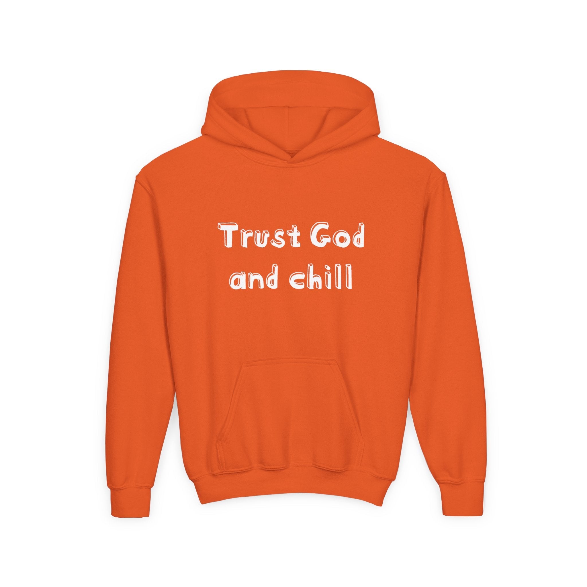 Faith Based Youth Hoodie - Trust God And Chill | Kids clothes by atgodanddesigns
