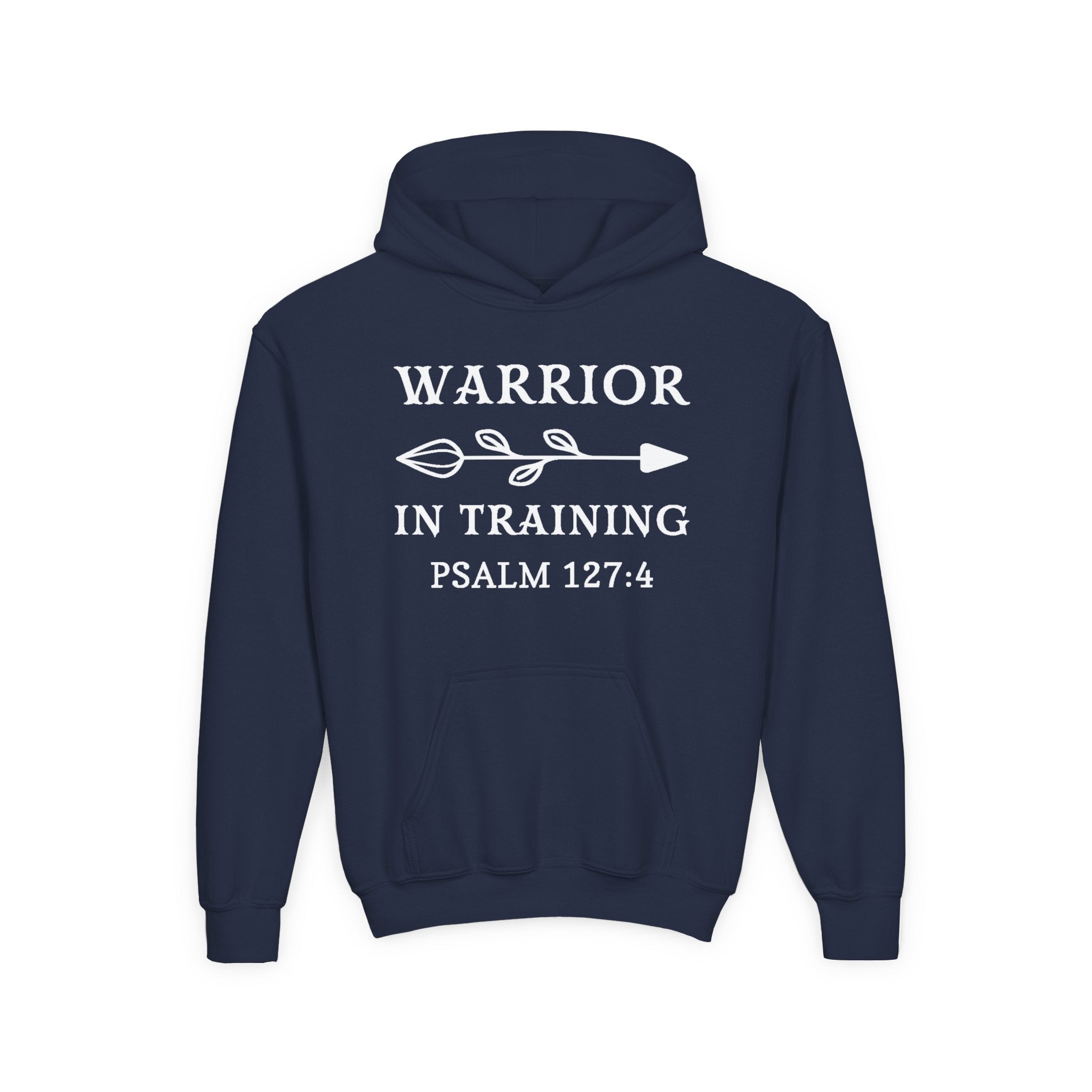 Faith Based Youth Hoodie - Warrior In Training | Kids clothes by atgodanddesigns