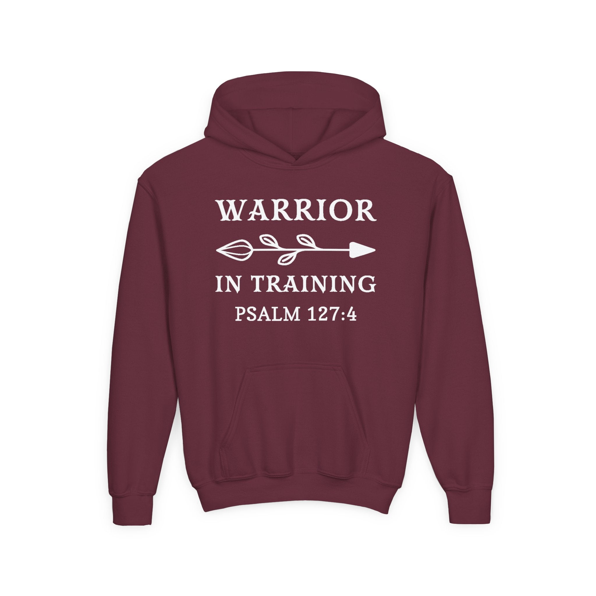 Faith Based Youth Hoodie - Warrior In Training | Kids clothes by atgodanddesigns