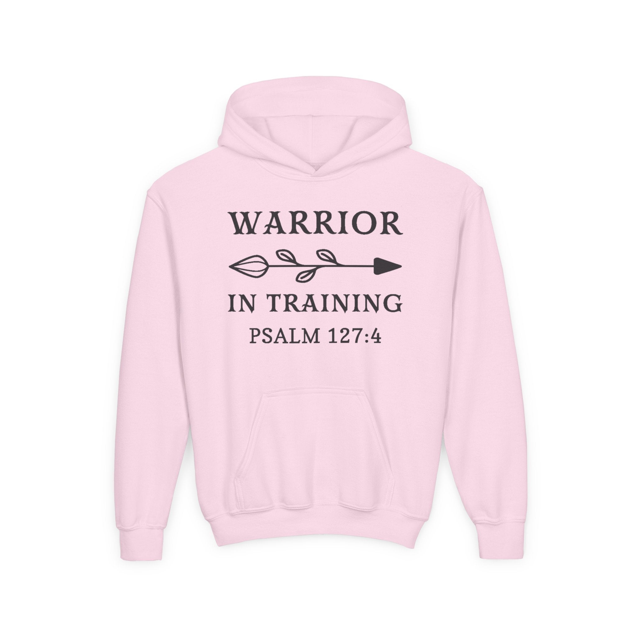 Faith Based Youth Hoodie - Warrior In Training | Kids clothes by atgodanddesigns