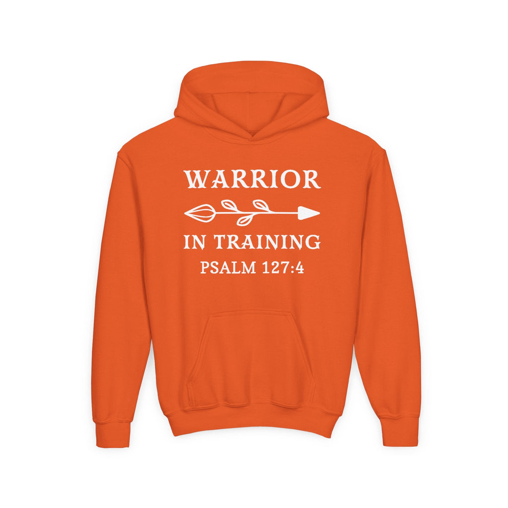 Faith Based Youth Hoodie - Warrior In Training | Kids clothes by atgodanddesigns