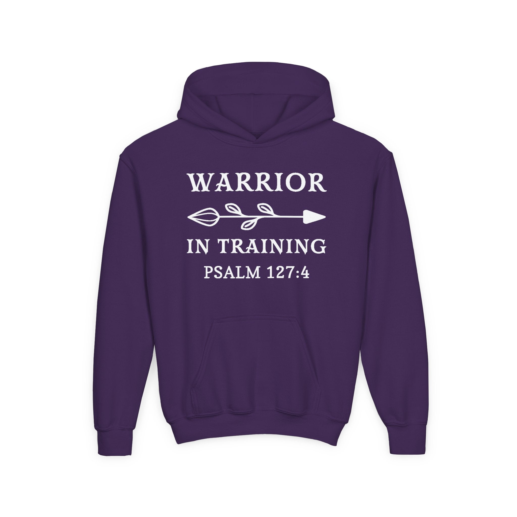 Faith Based Youth Hoodie - Warrior In Training | Kids clothes by atgodanddesigns