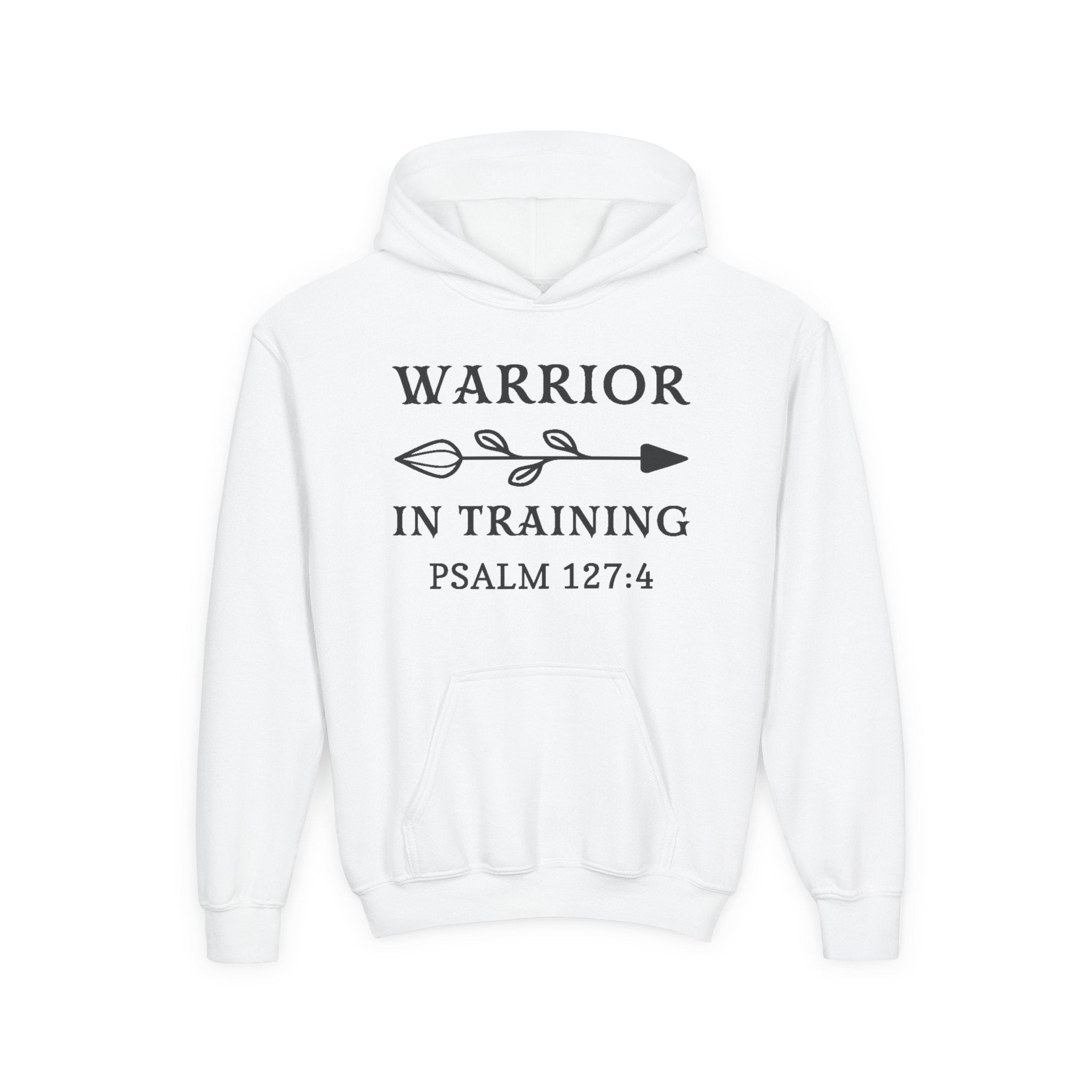 Faith Based Youth Hoodie - Warrior In Training | Kids clothes by atgodanddesigns