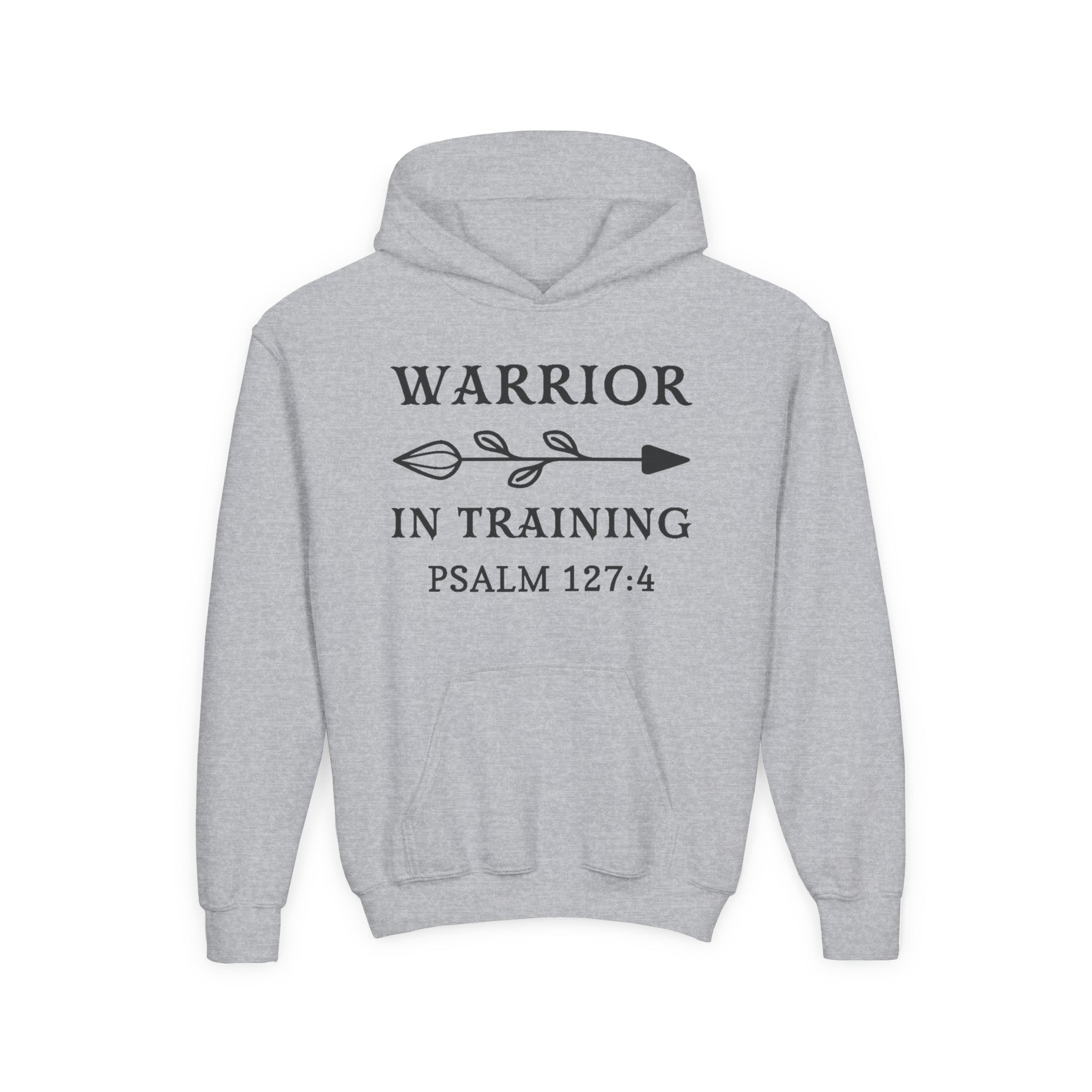 Faith Based Youth Hoodie - Warrior In Training | Kids clothes by atgodanddesigns