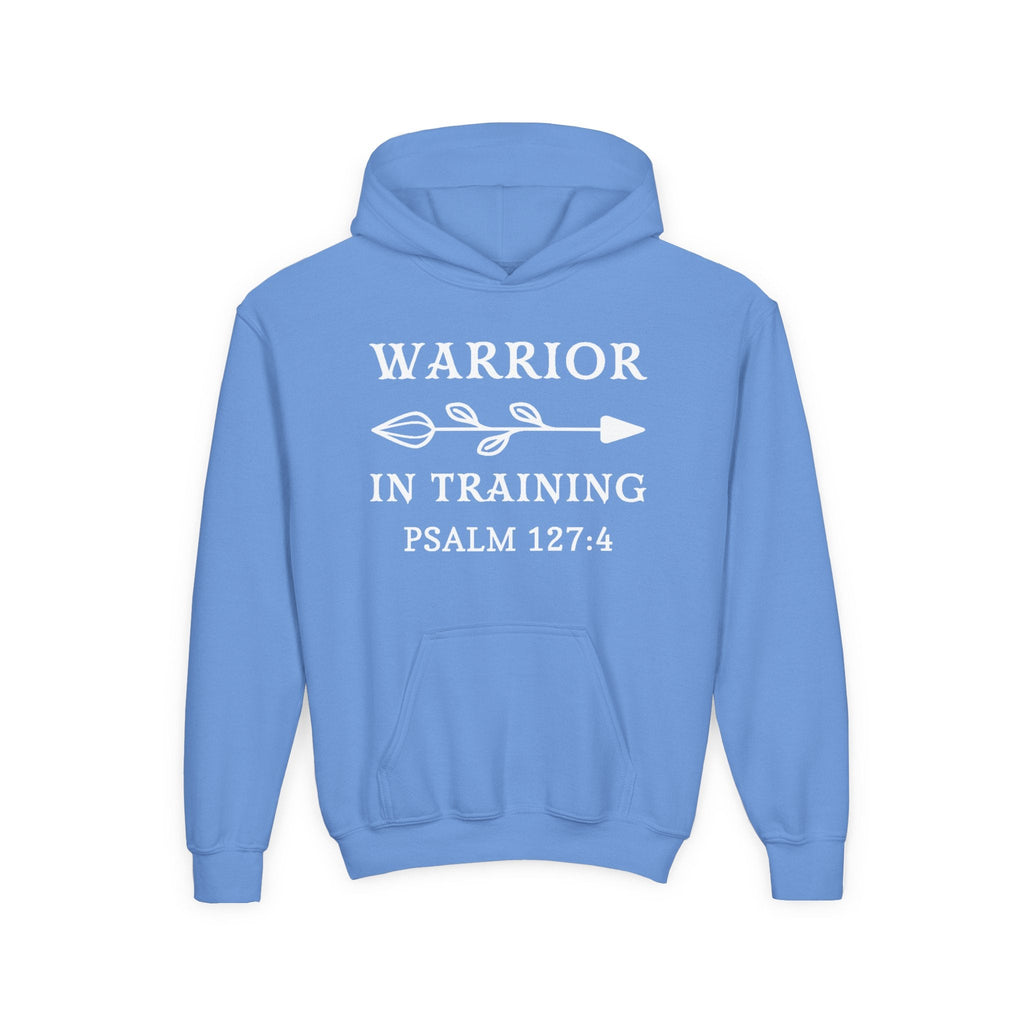 Faith Based Youth Hoodie - Warrior In Training | Kids clothes by atgodanddesigns