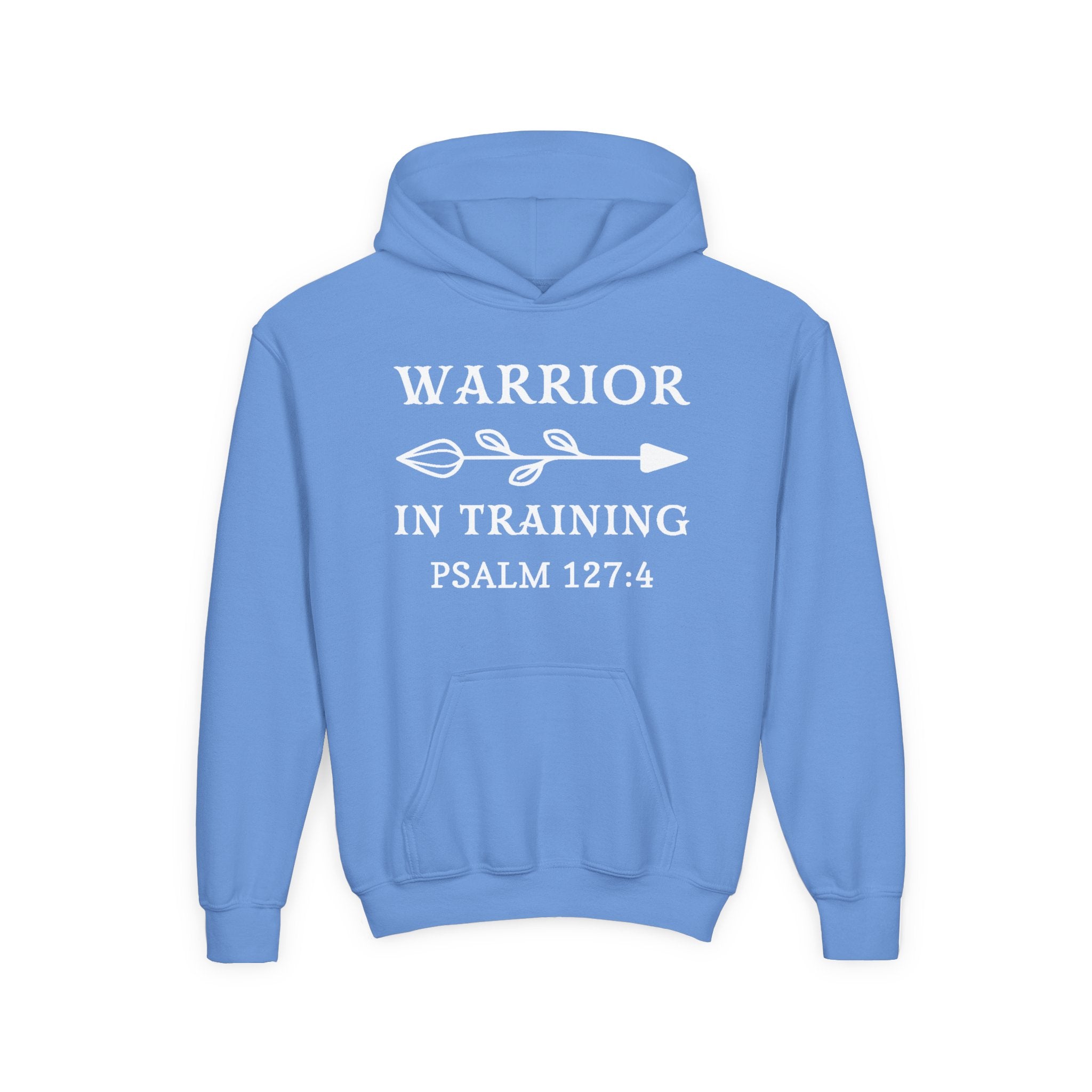 Faith Based Youth Hoodie - Warrior In Training | Kids clothes by atgodanddesigns