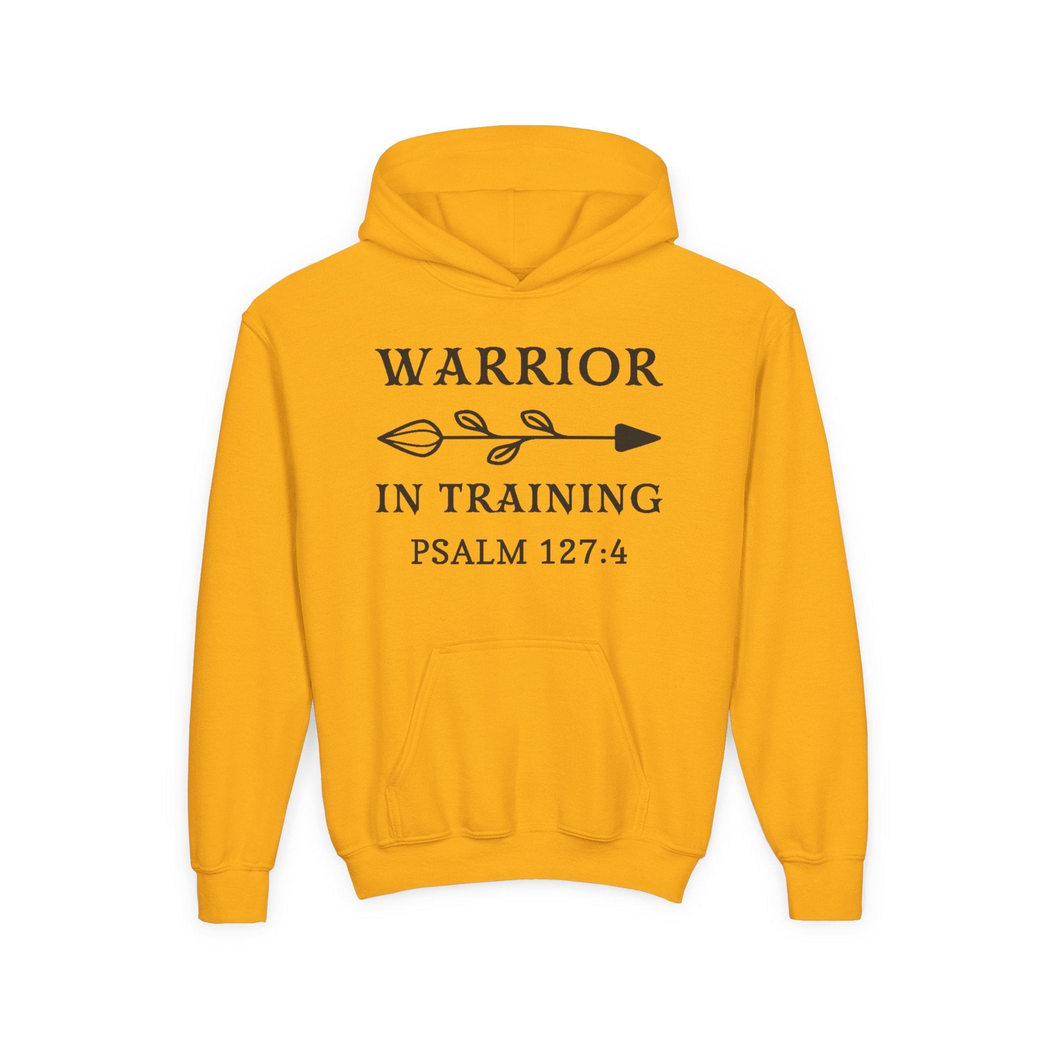 Faith Based Youth Hoodie - Warrior In Training | Kids clothes by atgodanddesigns