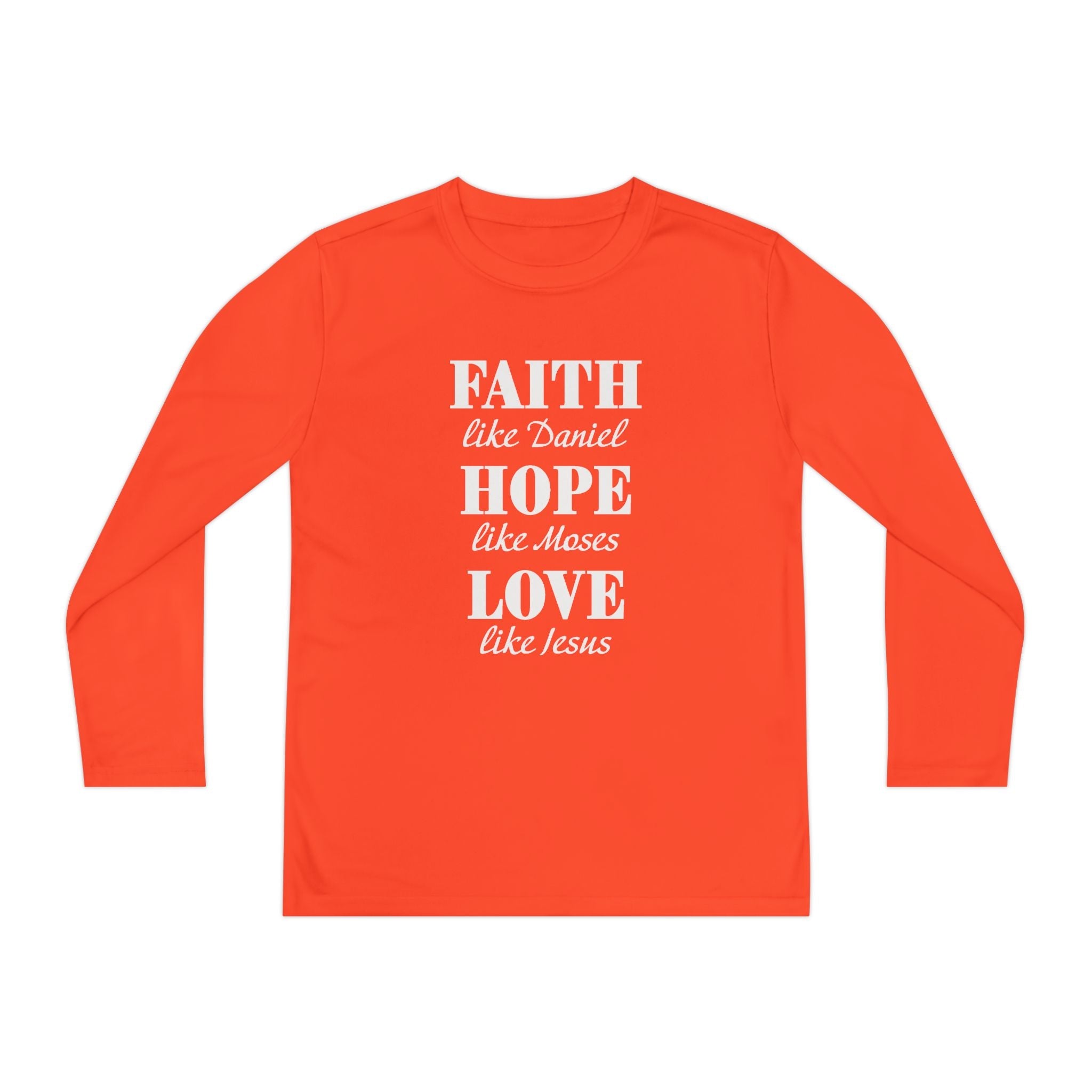 Faith Based Youth Long Sleeve T-Shirt - Faith, Hope, Love | Kids clothes by atgodanddesigns