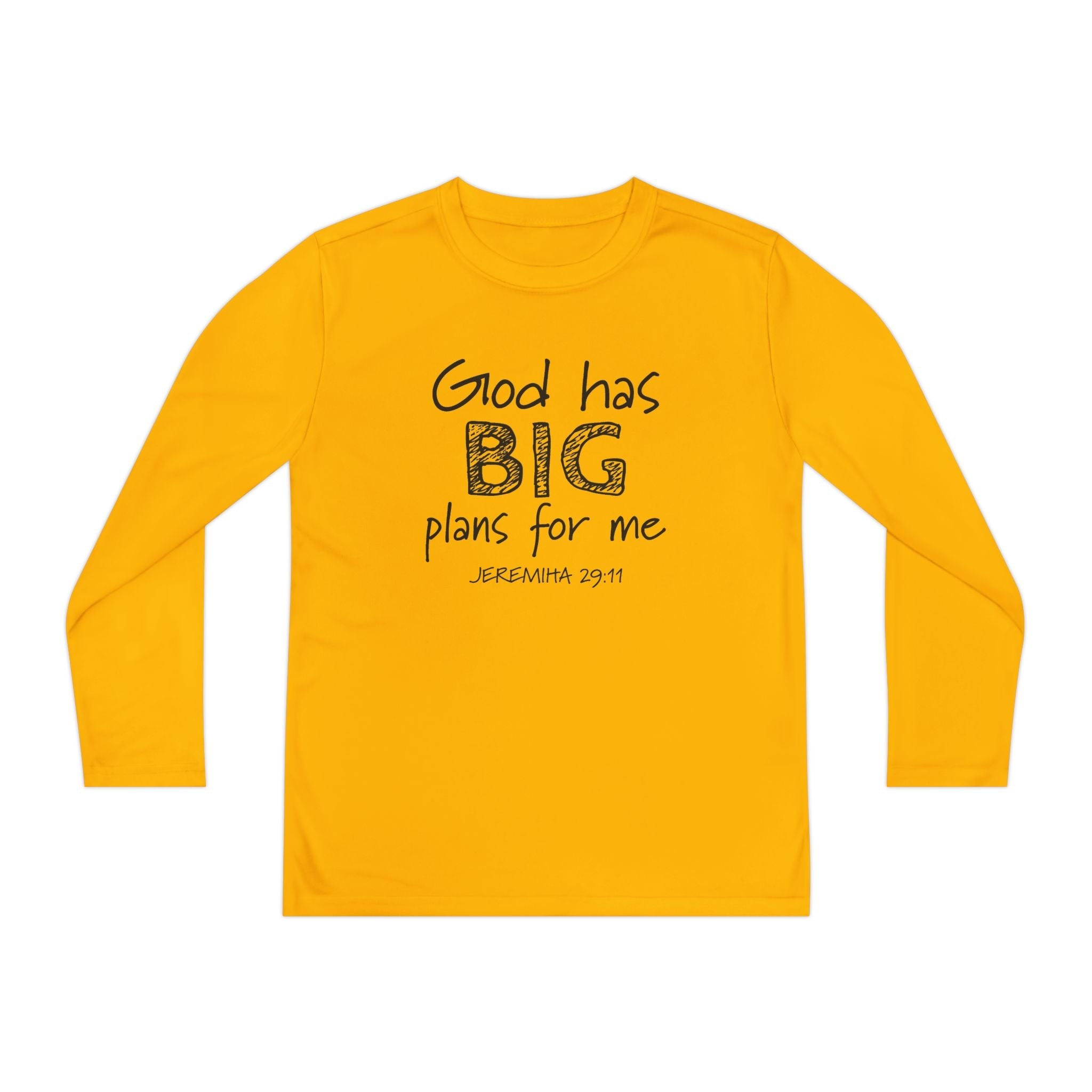 Faith Based Youth Long Sleeve T-Shirt - God Has Big Plans For Me | Kids clothes by atgodanddesigns