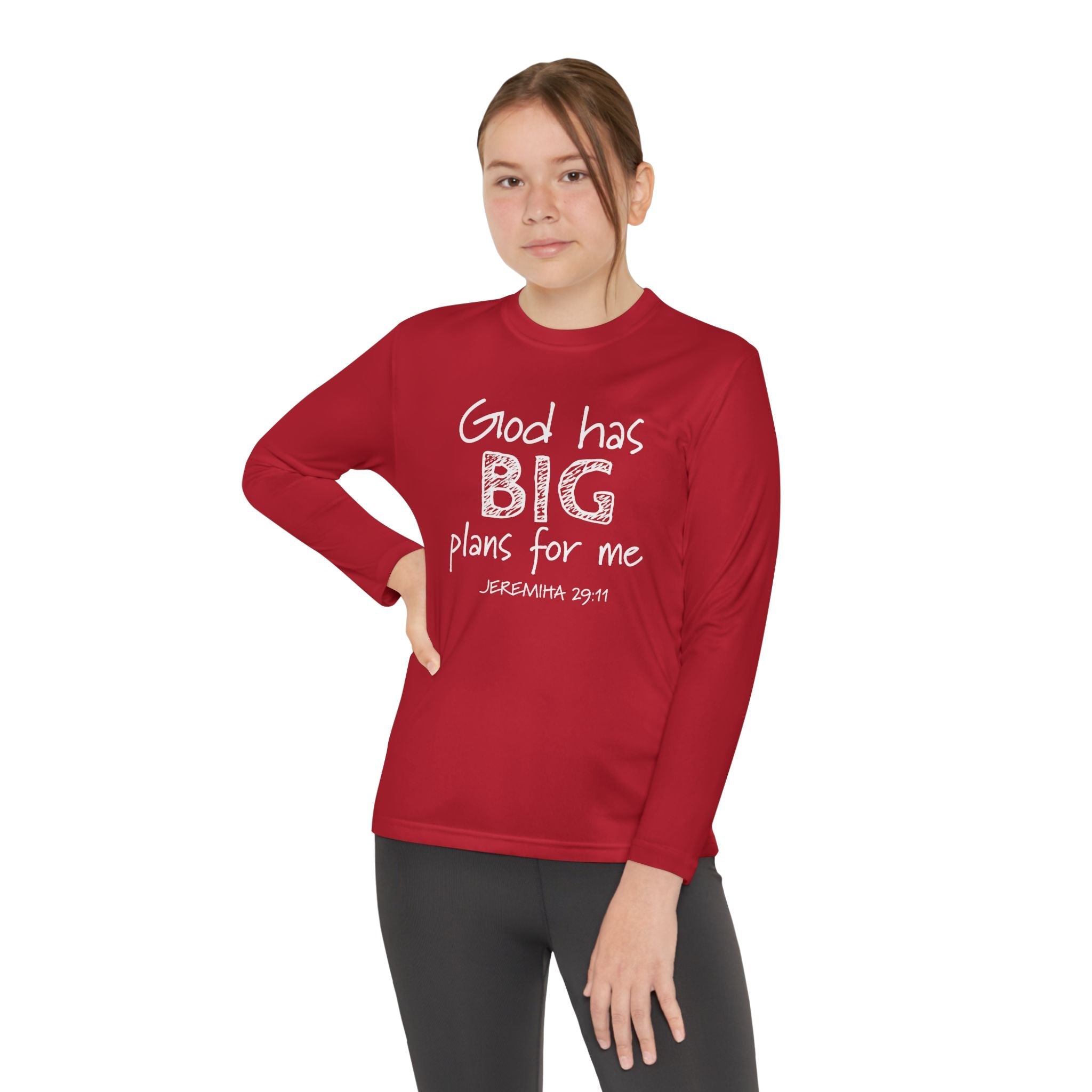 Faith Based Youth Long Sleeve T-Shirt - God Has Big Plans For Me | Kids clothes by atgodanddesigns