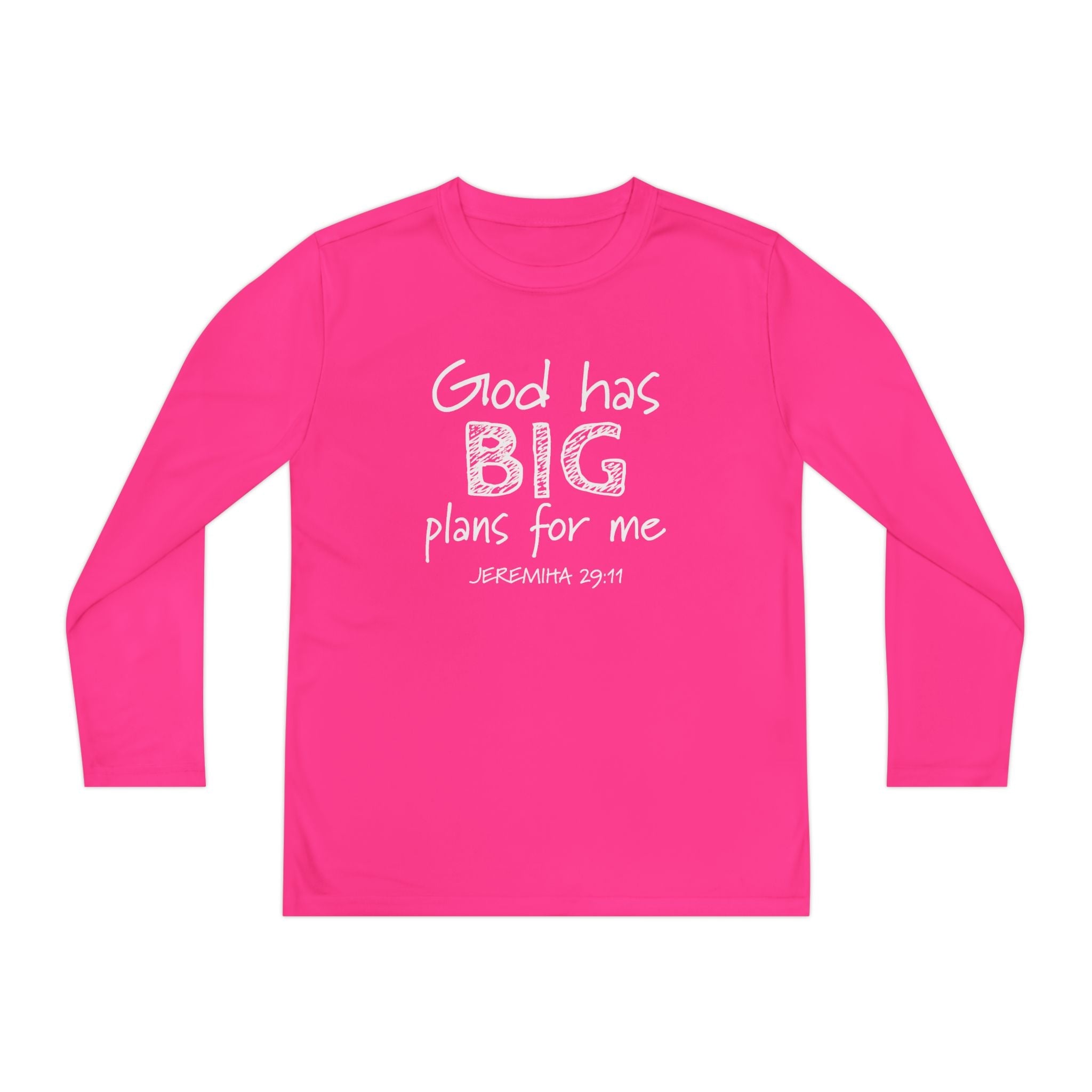 Faith Based Youth Long Sleeve T-Shirt - God Has Big Plans For Me | Kids clothes by atgodanddesigns