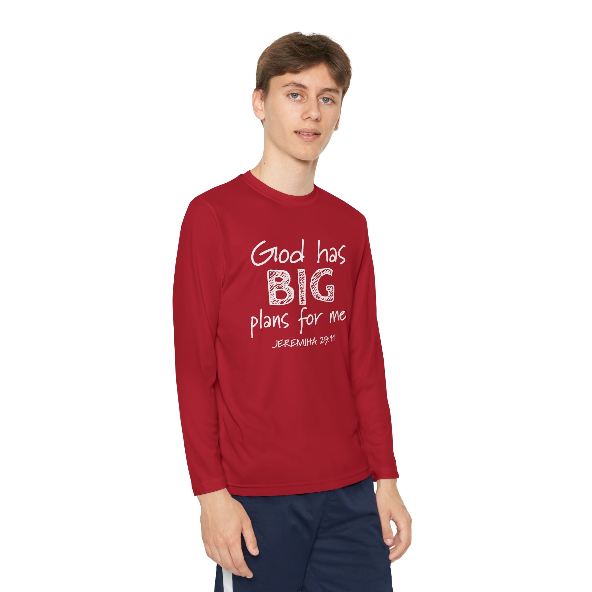 Faith Based Youth Long Sleeve T-Shirt - God Has Big Plans For Me | Kids clothes by atgodanddesigns