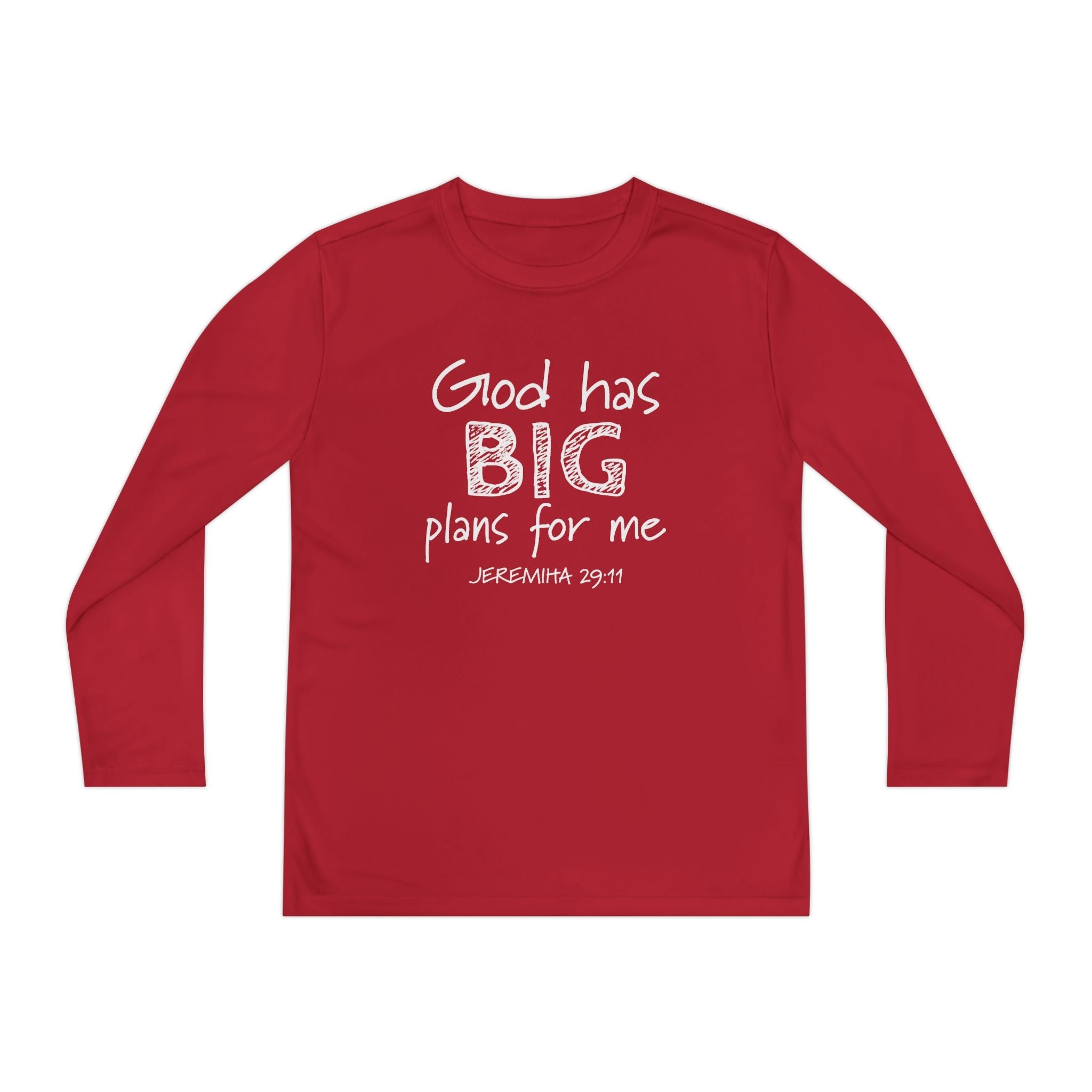 Faith Based Youth Long Sleeve T-Shirt - God Has Big Plans For Me | Kids clothes by atgodanddesigns