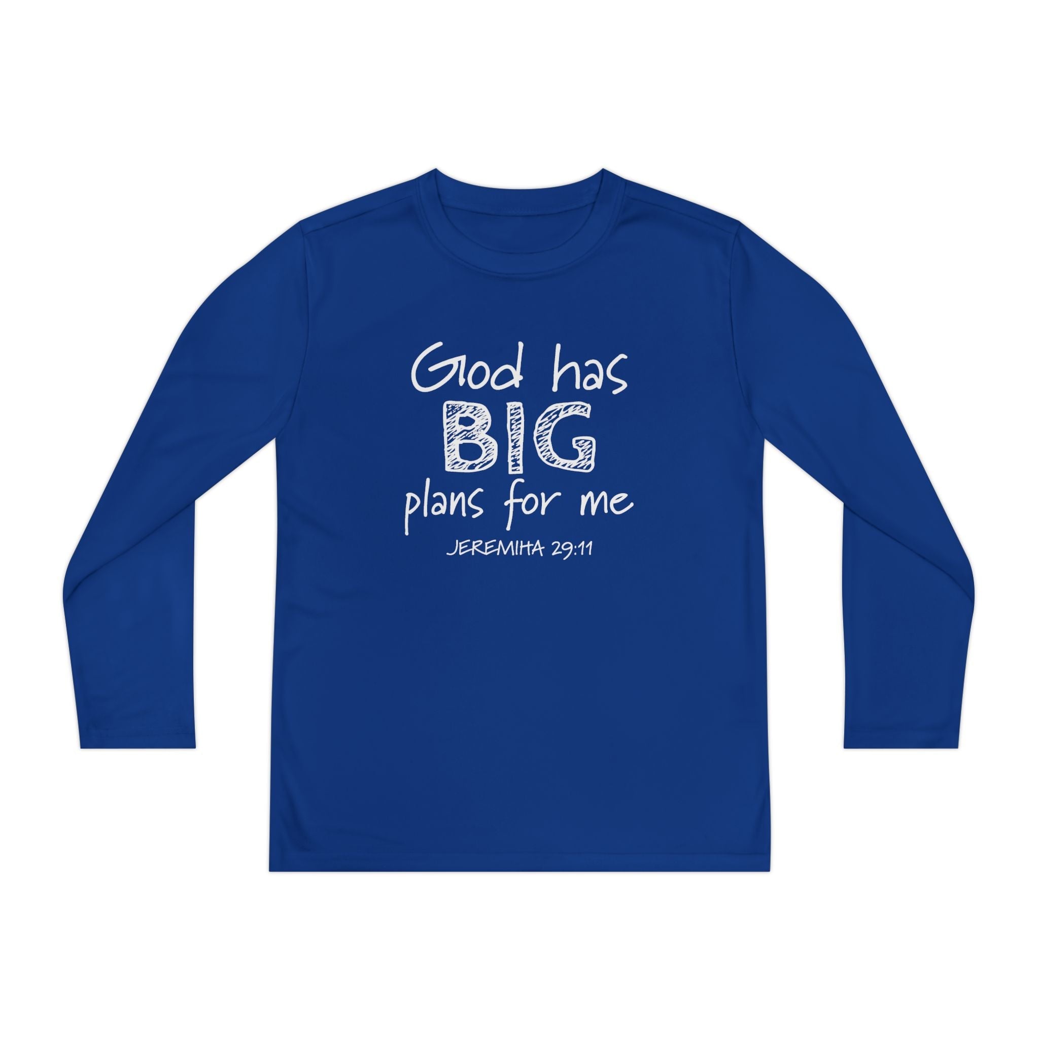Faith Based Youth Long Sleeve T-Shirt - God Has Big Plans For Me | Kids clothes by atgodanddesigns