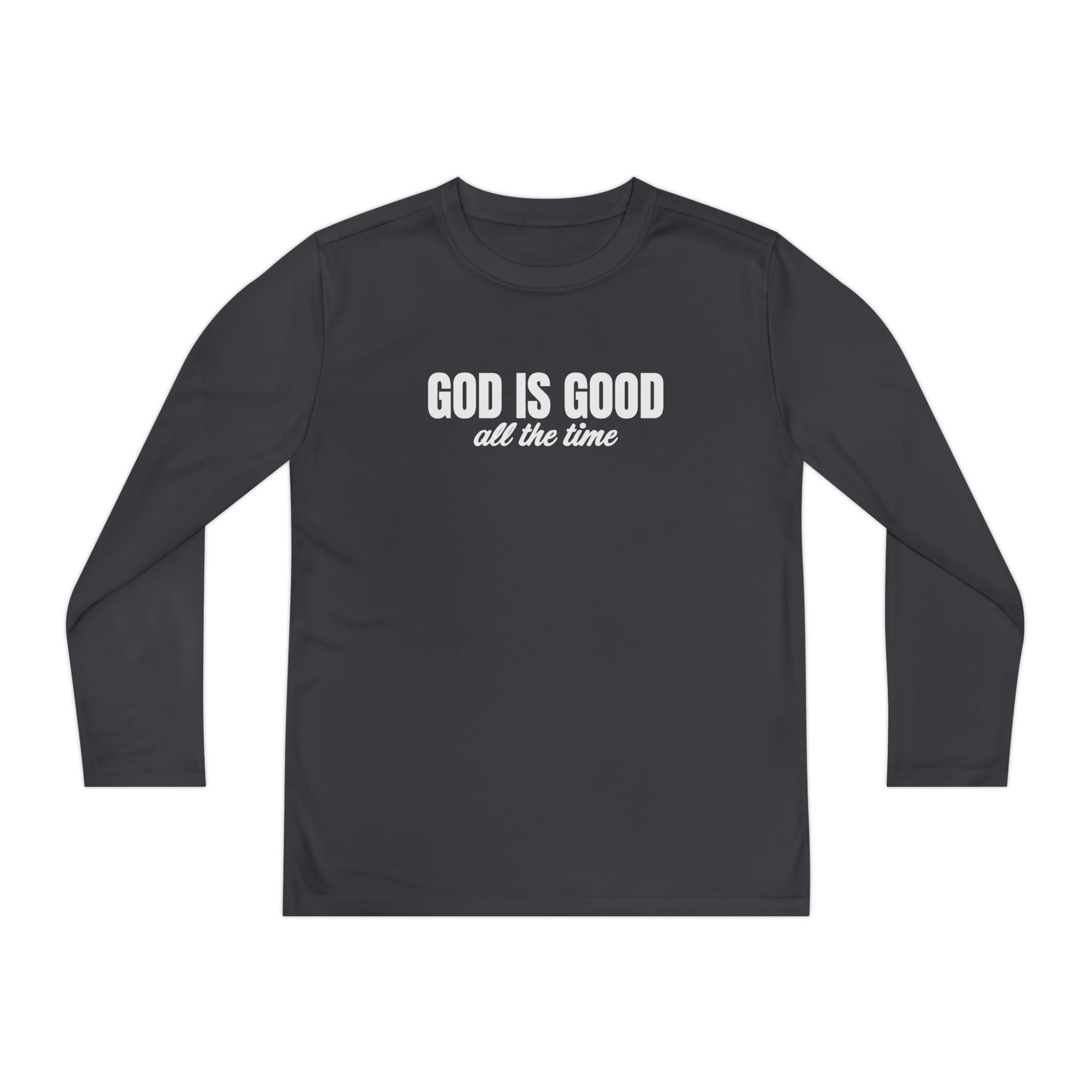 Faith Based Youth Long Sleeve T-Shirt - God Is Good All The Time | Kids clothes by atgodanddesigns