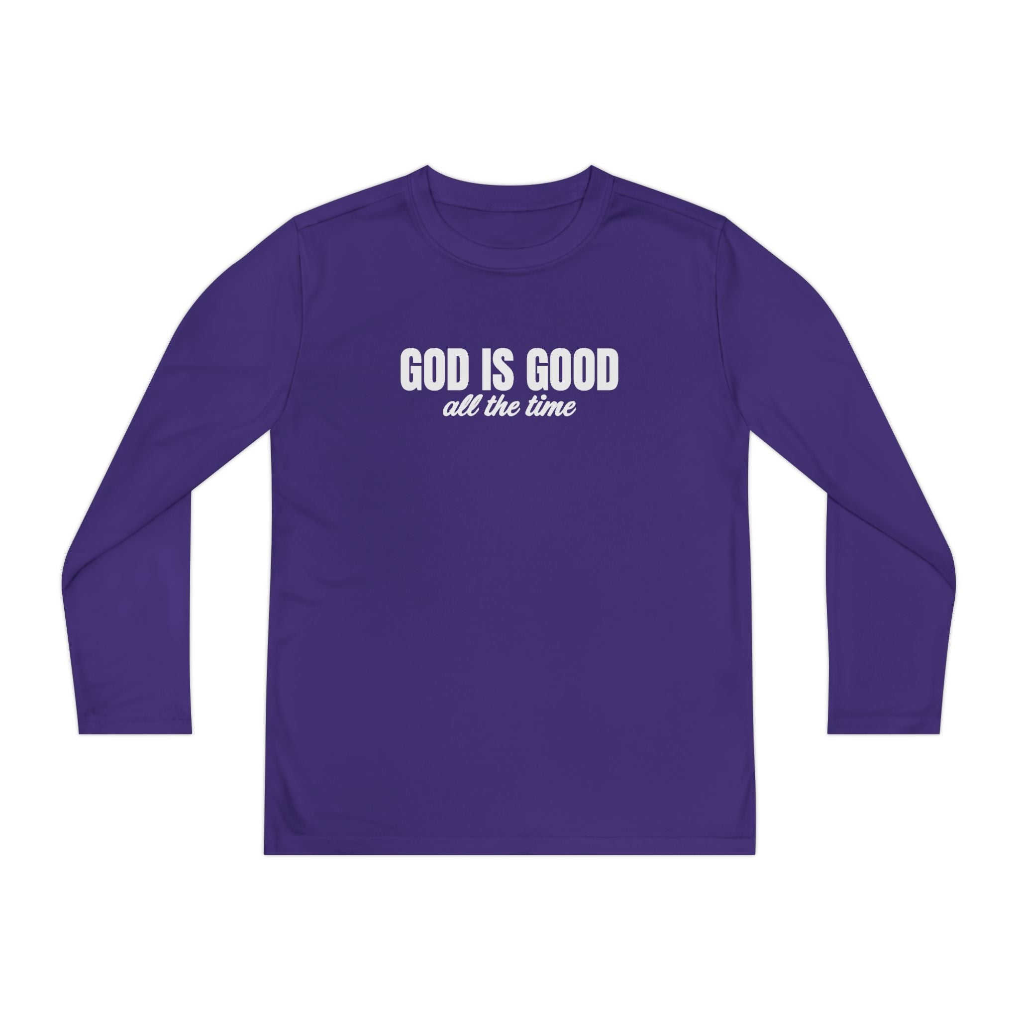 Faith Based Youth Long Sleeve T-Shirt - God Is Good All The Time | Kids clothes by atgodanddesigns