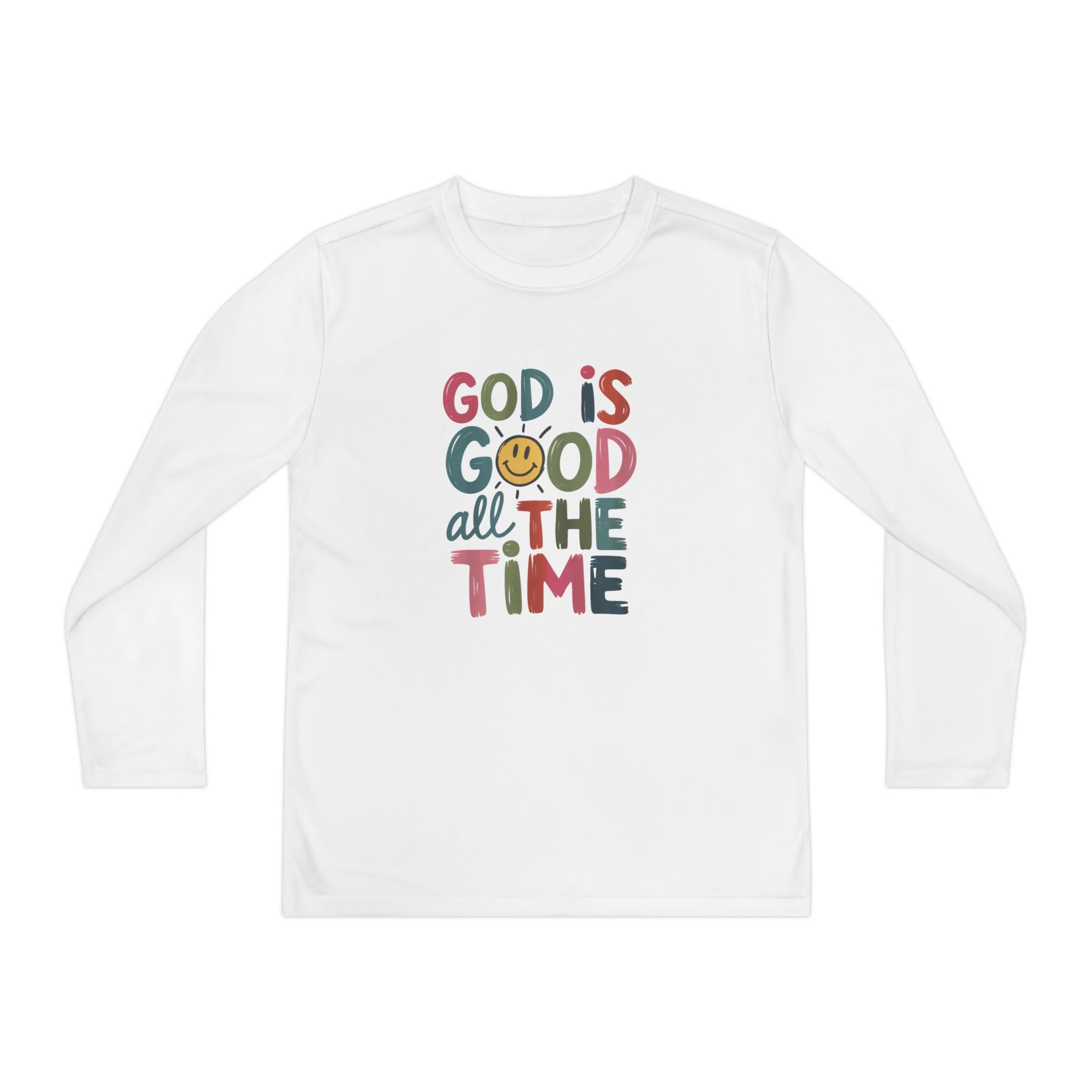 Faith Based Youth Long Sleeve T-Shirt - God Is Good All The Time | Kids clothes by atgodanddesigns