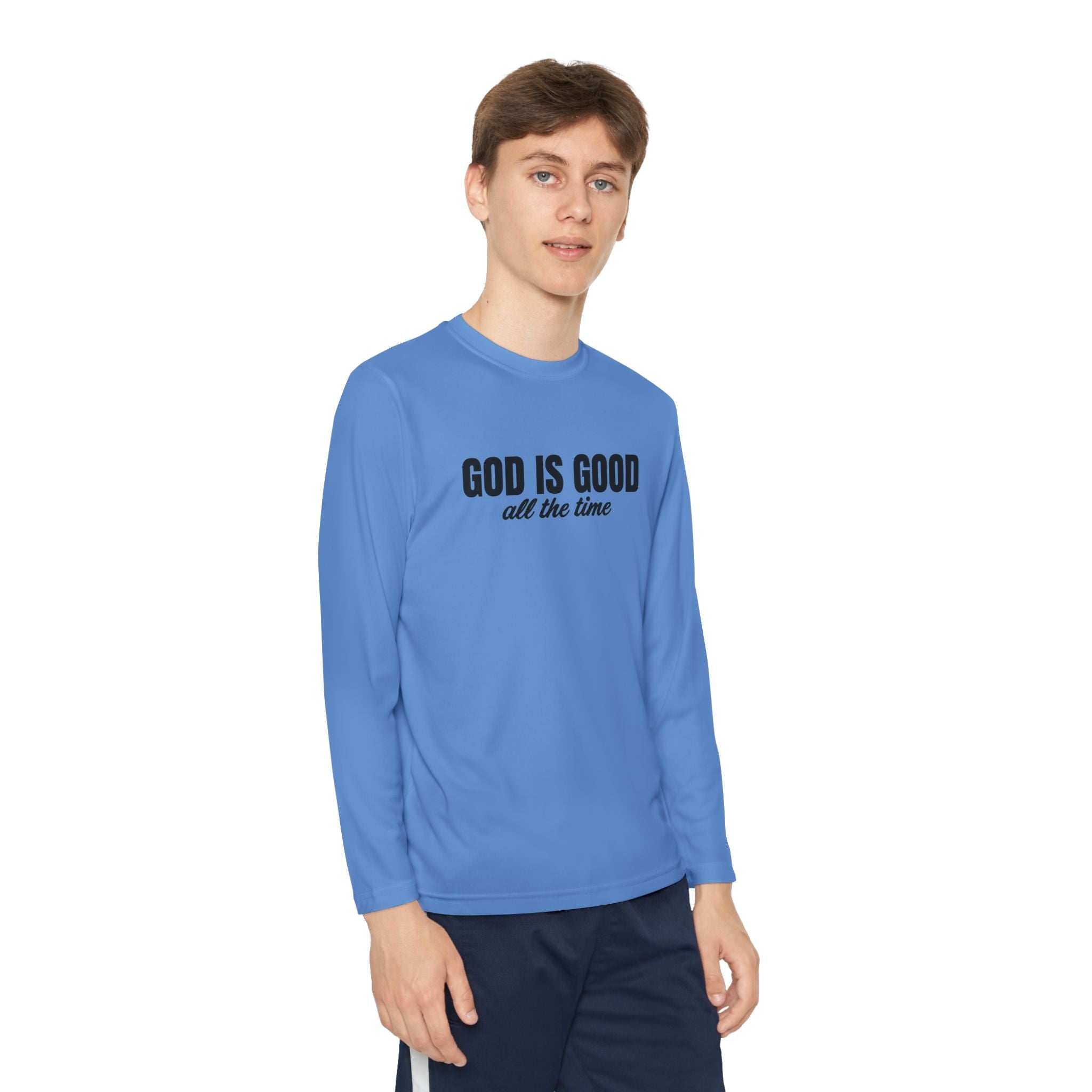 Faith Based Youth Long Sleeve T-Shirt - God Is Good All The Time | Kids clothes by atgodanddesigns