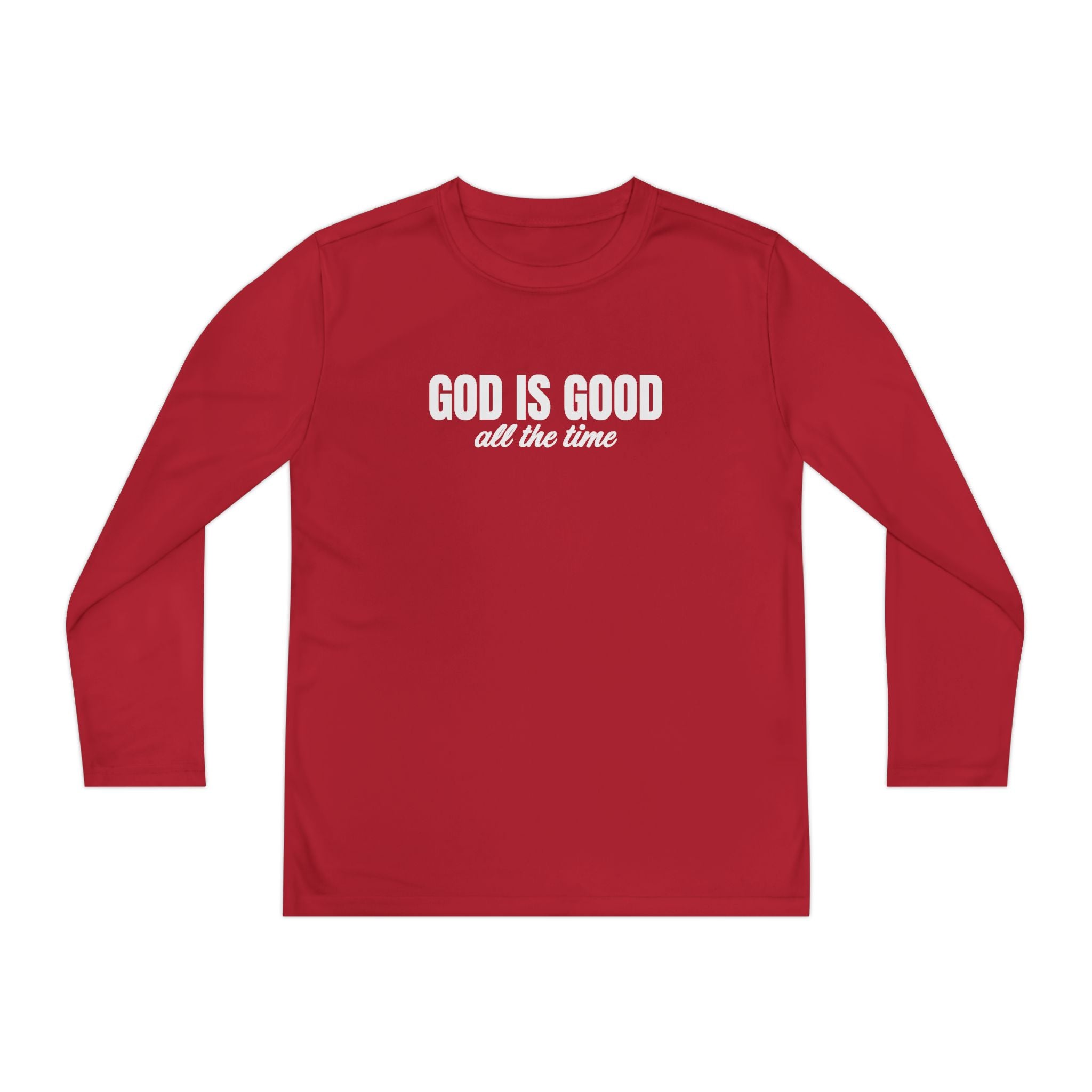 Faith Based Youth Long Sleeve T-Shirt - God Is Good All The Time | Kids clothes by atgodanddesigns