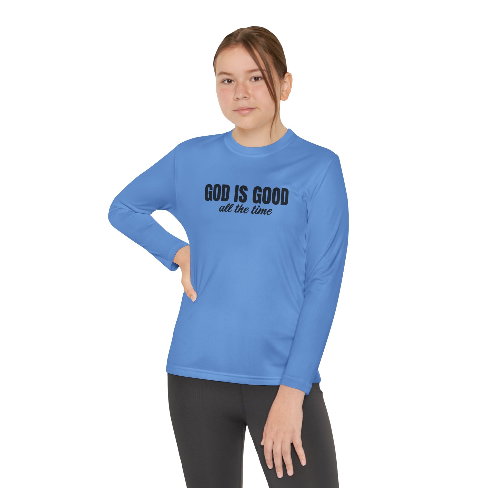 Faith Based Youth Long Sleeve T-Shirt - God Is Good All The Time | Kids clothes by atgodanddesigns