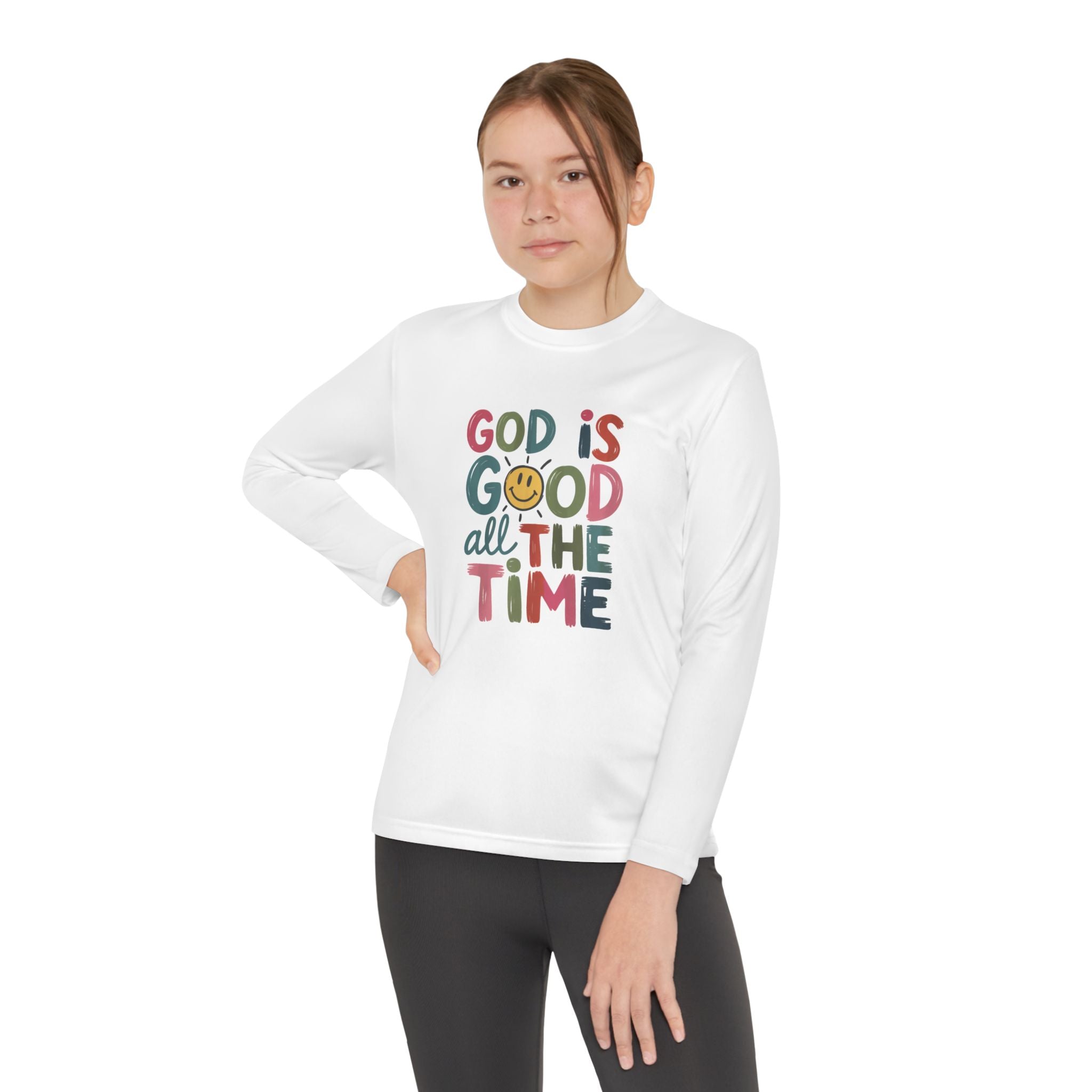 Faith Based Youth Long Sleeve T-Shirt - God Is Good All The Time | Kids clothes by atgodanddesigns