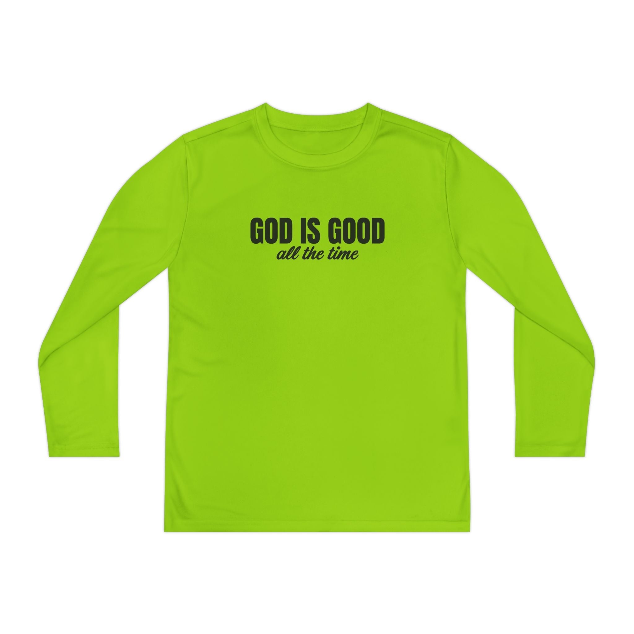 Faith Based Youth Long Sleeve T-Shirt - God Is Good All The Time | Kids clothes by atgodanddesigns