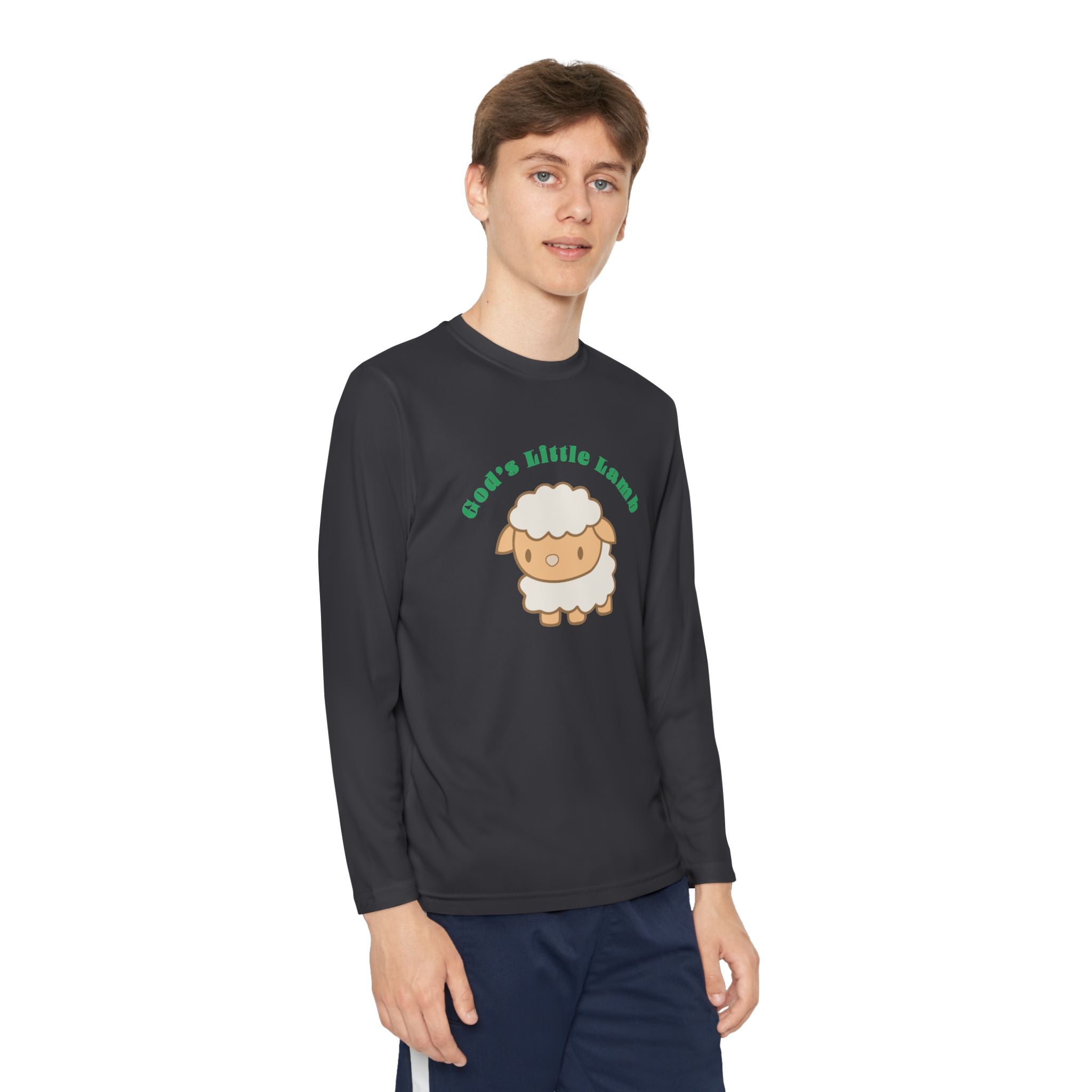 Faith Based Youth Long Sleeve T-Shirt - God's Little Lamb | Kids clothes by atgodanddesigns