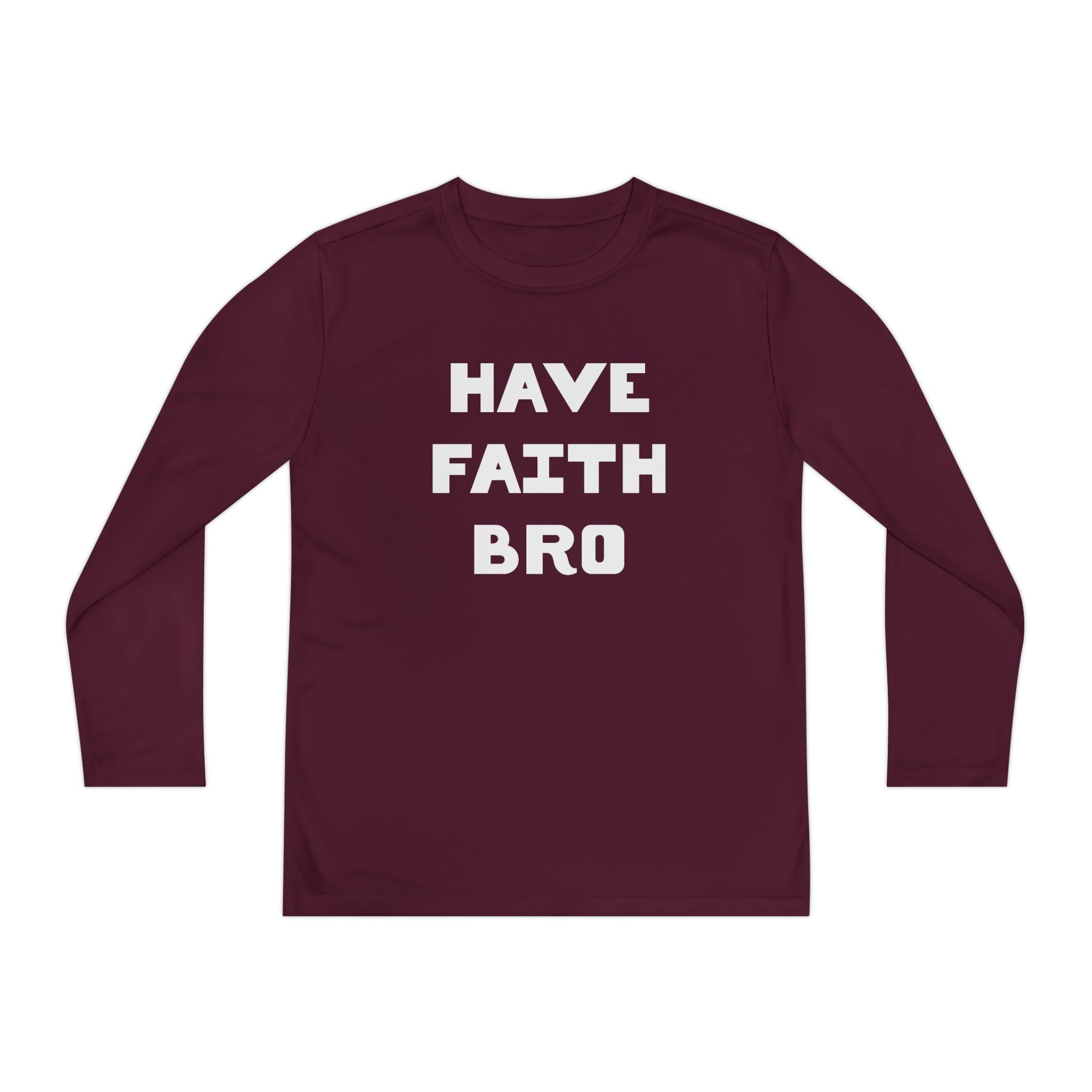 Faith Based Youth Long Sleeve T-Shirt - Have Faith Bro | Kids clothes by atgodanddesigns