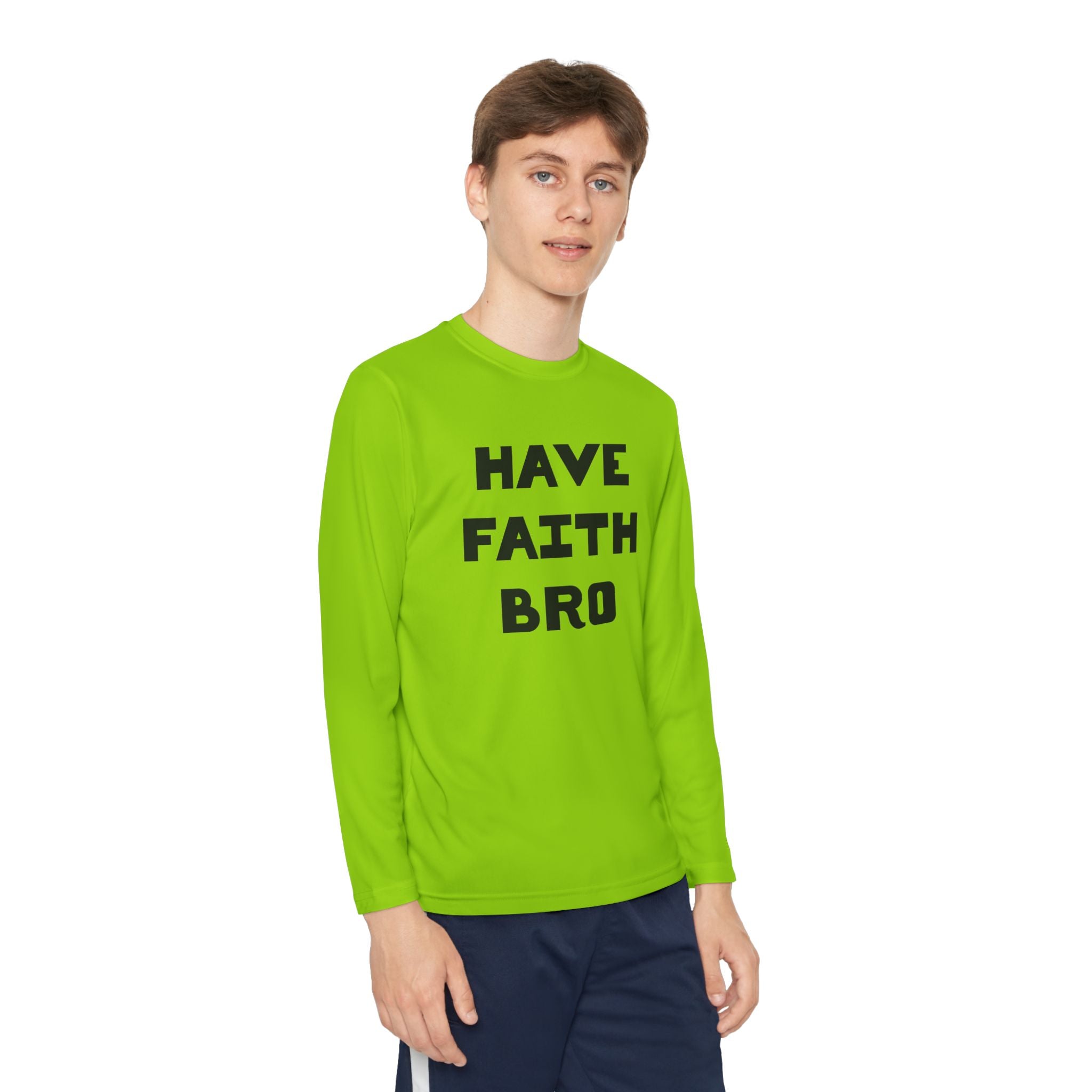Faith Based Youth Long Sleeve T-Shirt - Have Faith Bro | Kids clothes by atgodanddesigns