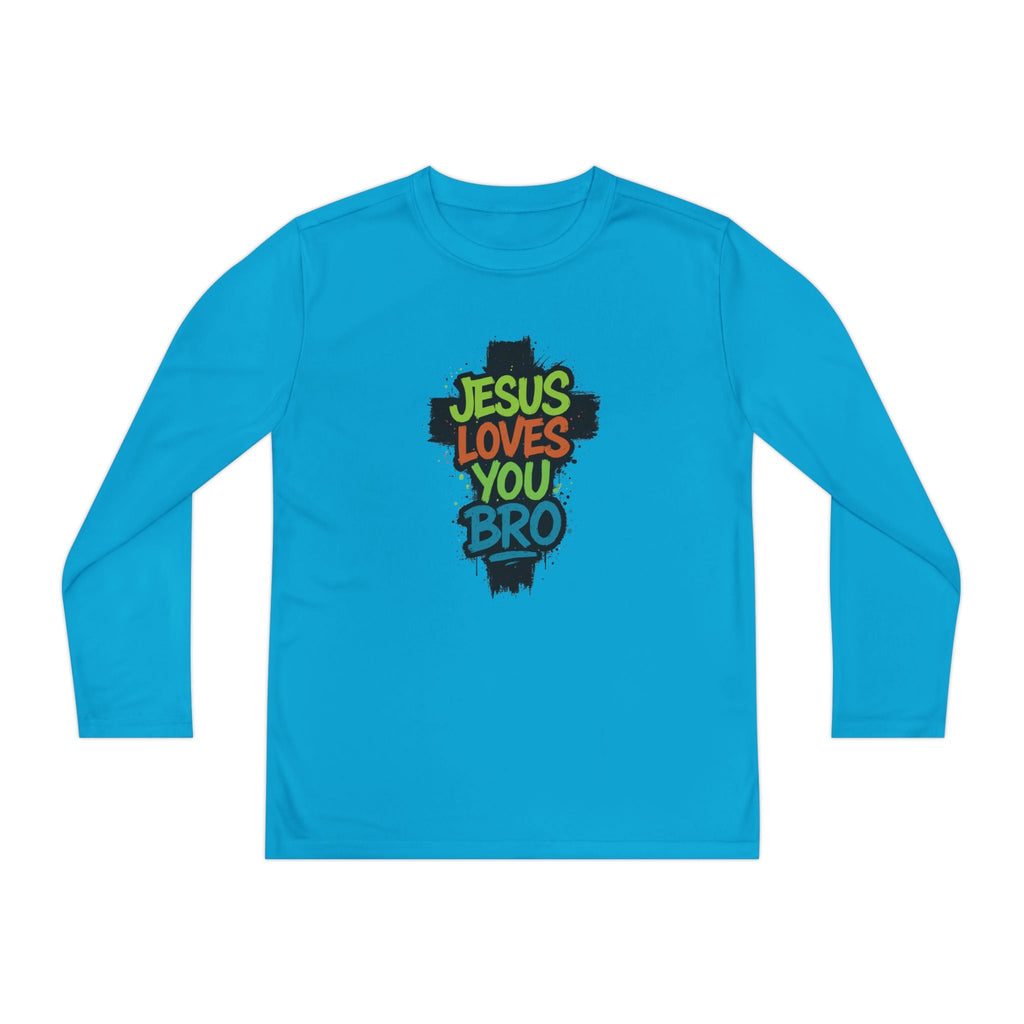 Faith Based Youth Long Sleeve T-Shirt - Jesus Loves You Bro | Kids clothes by atgodanddesigns