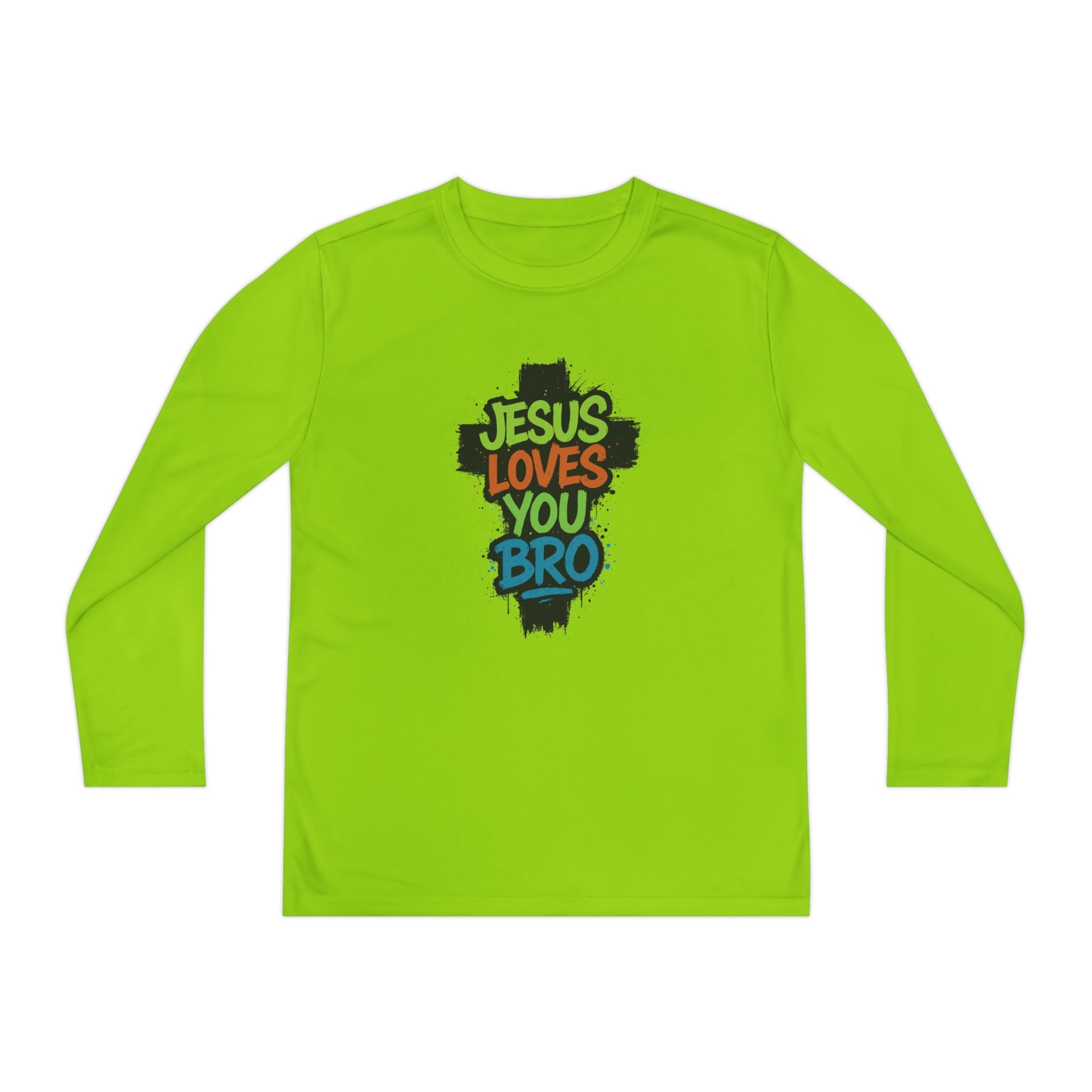 Faith Based Youth Long Sleeve T-Shirt - Jesus Loves You Bro | Kids clothes by atgodanddesigns