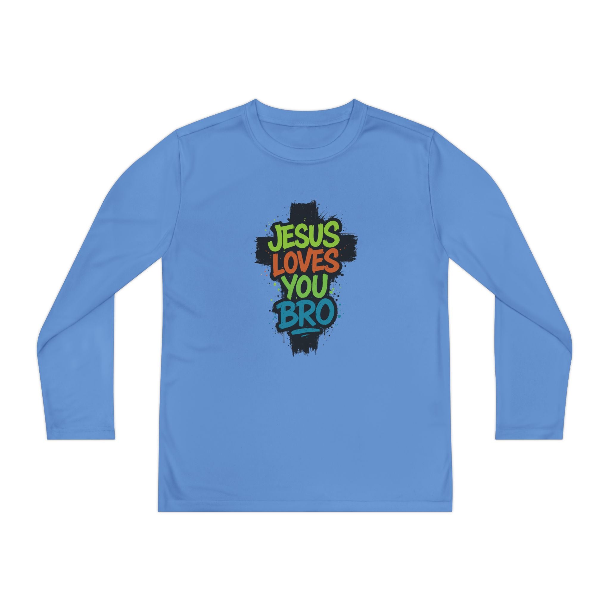Faith Based Youth Long Sleeve T-Shirt - Jesus Loves You Bro | Kids clothes by atgodanddesigns