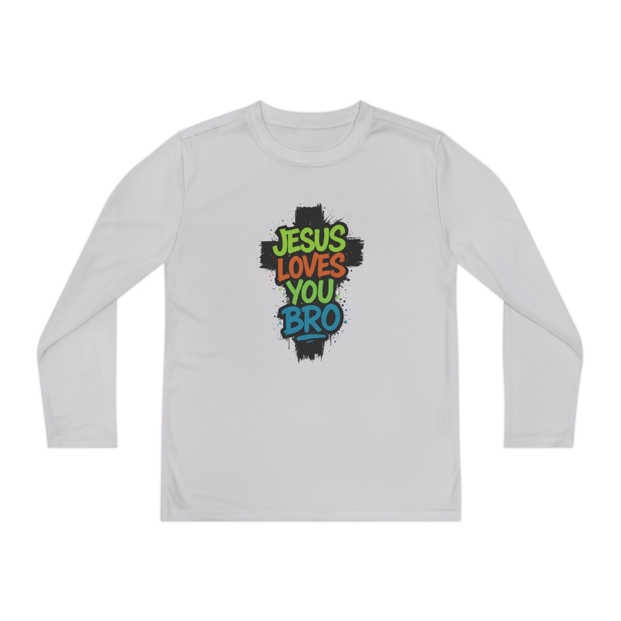 Faith Based Youth Long Sleeve T-Shirt - Jesus Loves You Bro | Kids clothes by atgodanddesigns