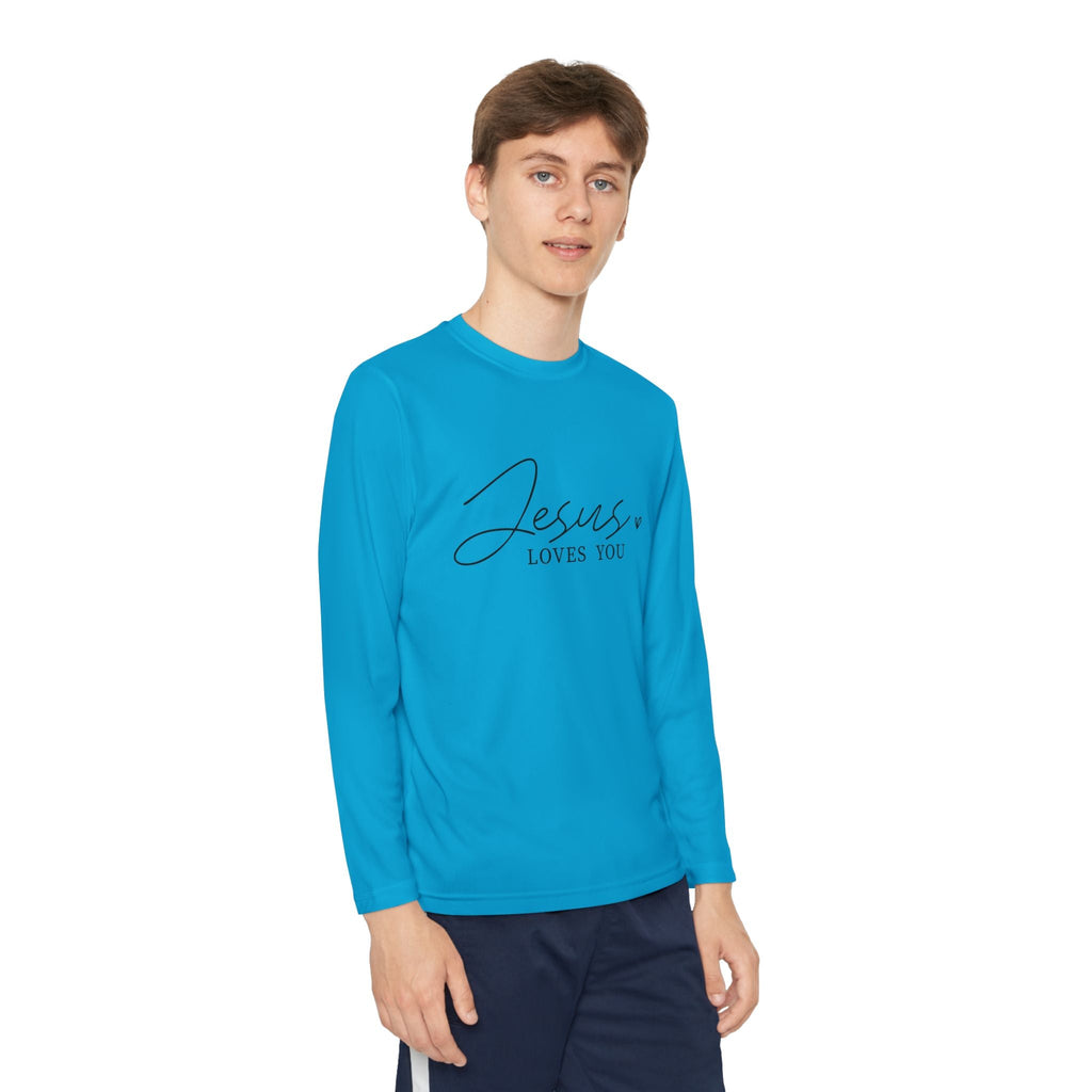 Faith Based Youth Long Sleeve T-Shirt - Jesus Loves You | Kids clothes by atgodanddesigns