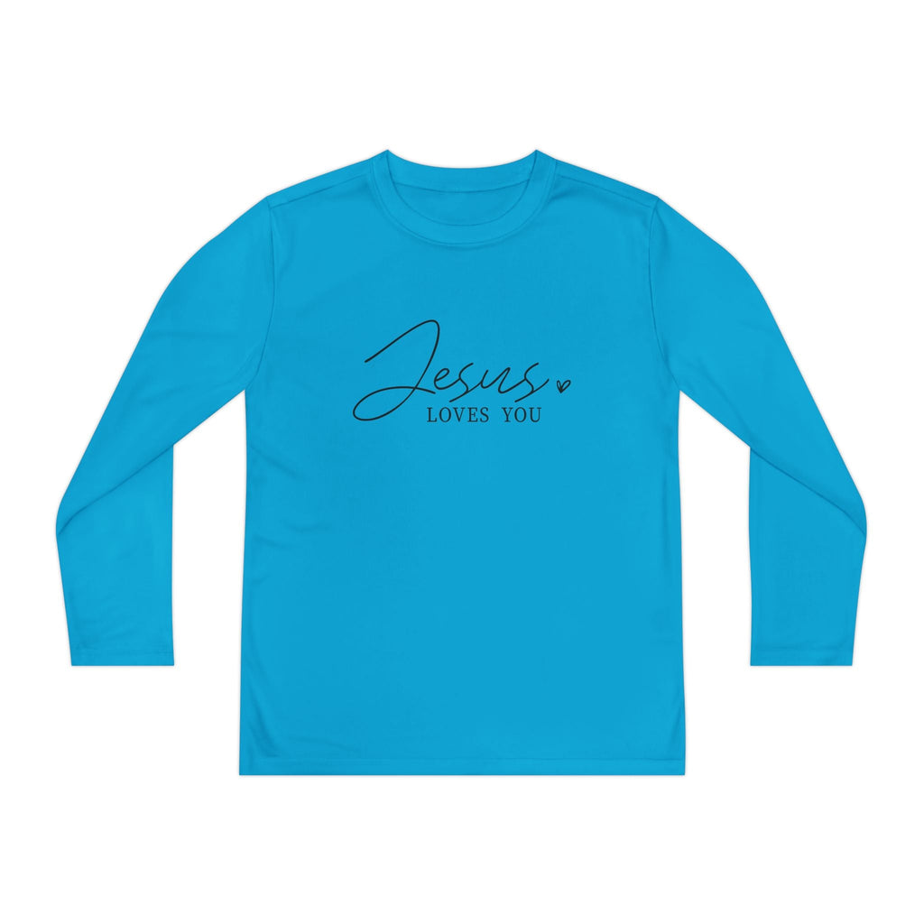 Faith Based Youth Long Sleeve T-Shirt - Jesus Loves You | Kids clothes by atgodanddesigns