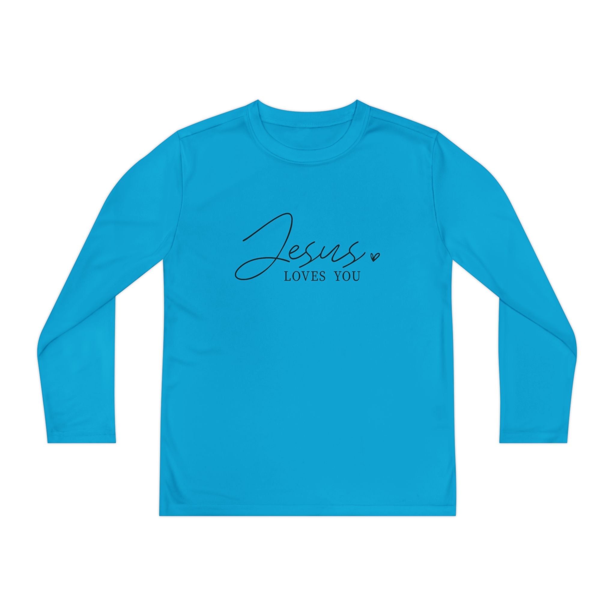 Faith Based Youth Long Sleeve T-Shirt - Jesus Loves You | Kids clothes by atgodanddesigns