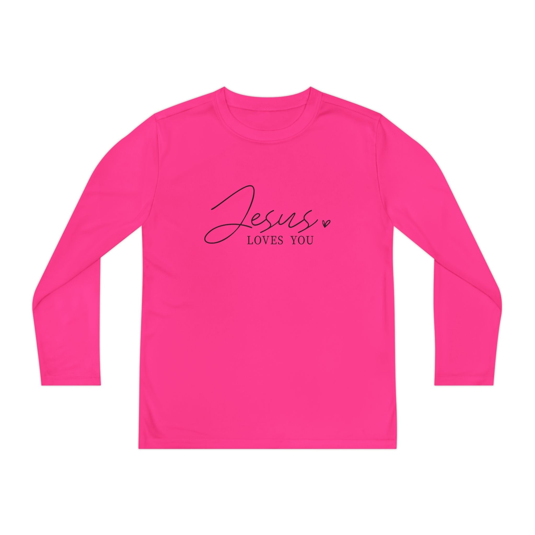 Faith Based Youth Long Sleeve T-Shirt - Jesus Loves You | Kids clothes by atgodanddesigns