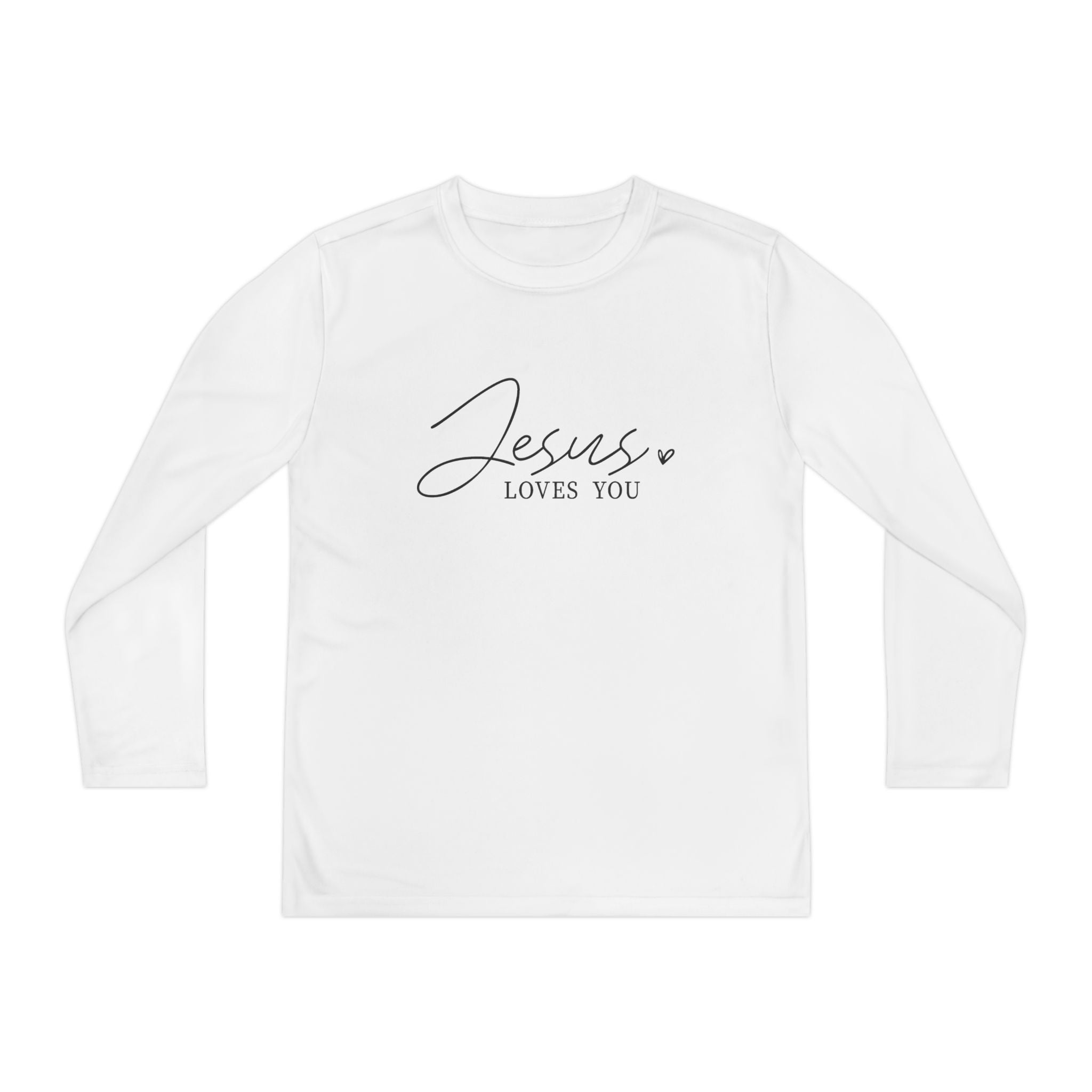 Faith Based Youth Long Sleeve T-Shirt - Jesus Loves You | Kids clothes by atgodanddesigns
