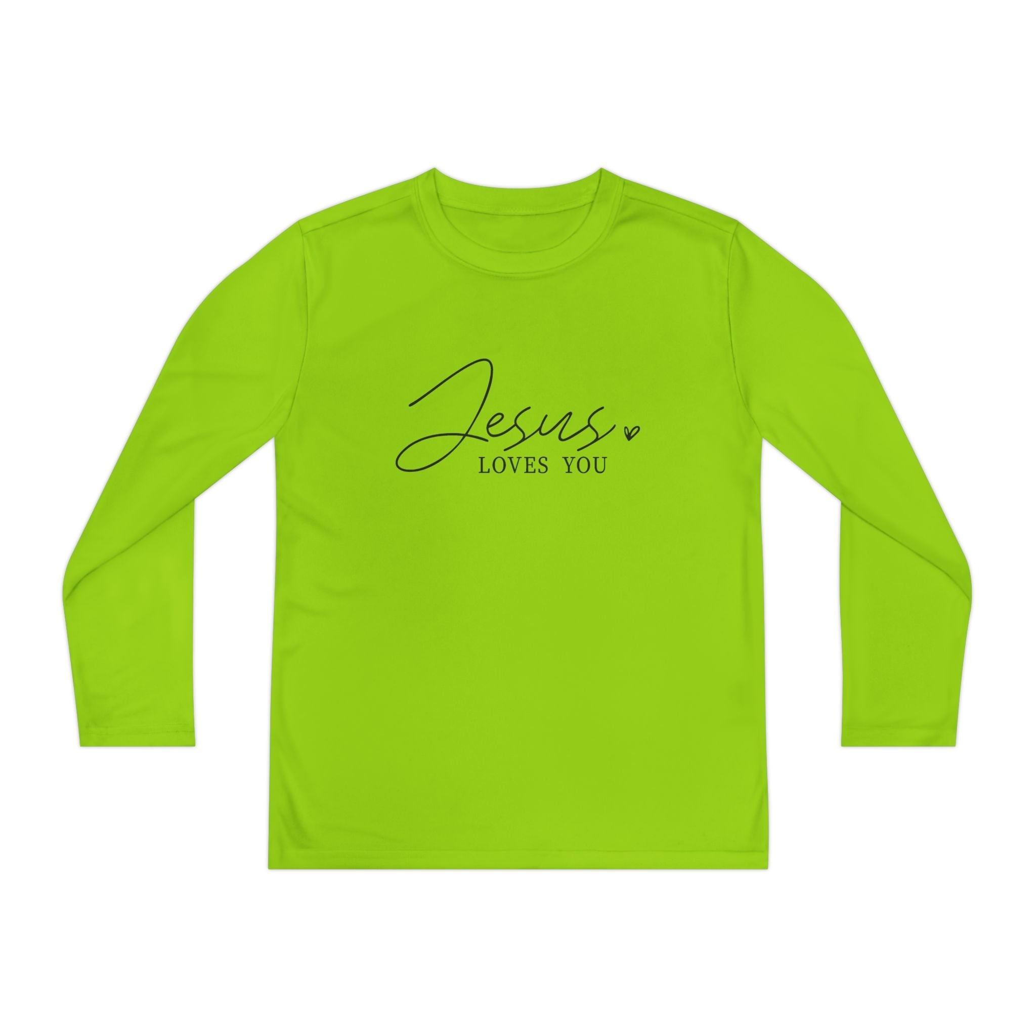 Faith Based Youth Long Sleeve T-Shirt - Jesus Loves You | Kids clothes by atgodanddesigns