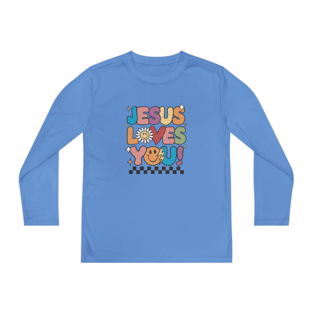 Faith Based Youth Long Sleeve T-Shirt - Jesus Loves You | Kids clothes by atgodanddesigns
